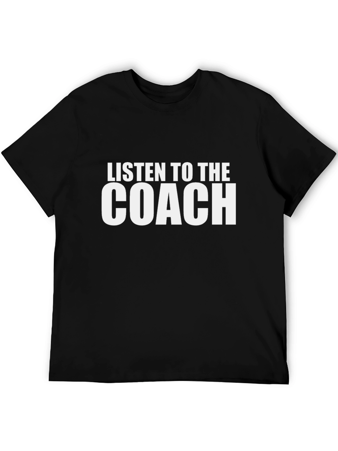Black Listen To The Coach T-Shirt - Black view 5