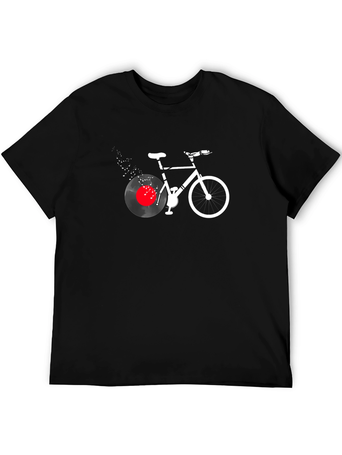 Black Cool Bike & Vinyl Graphic Tee view 5