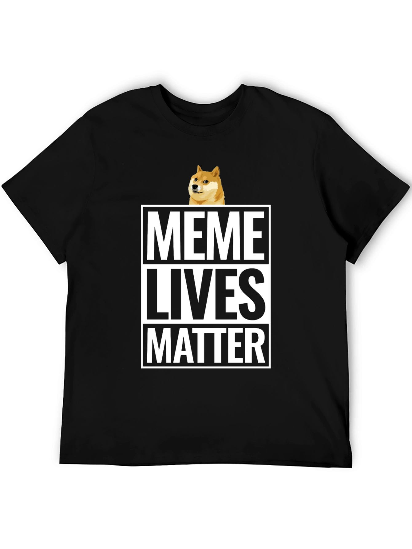 Black Meme Lives Matter Black Graphic Tee - Doge T-Shirt view 5