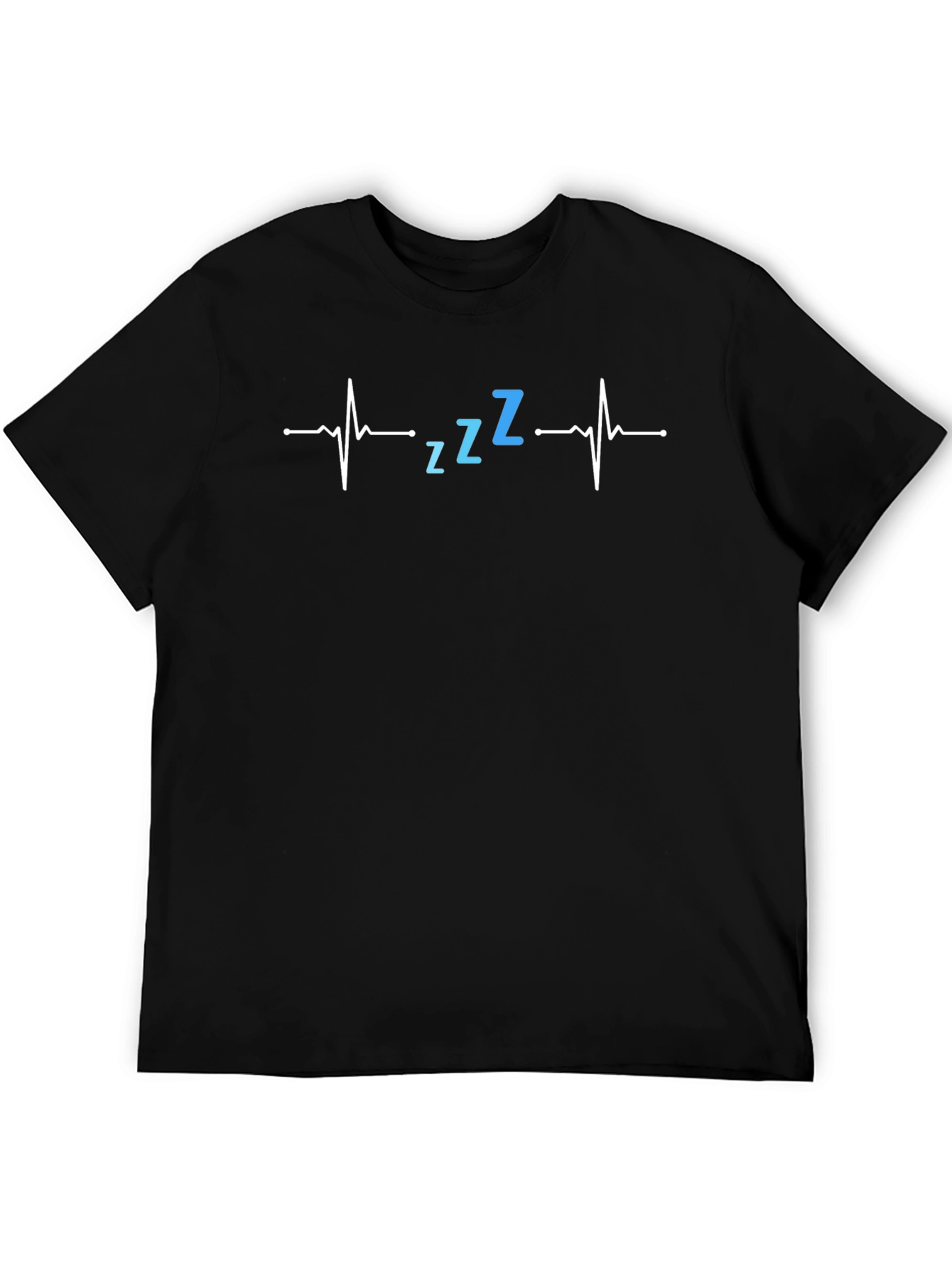 Black Sleep Mode T-Shirt - Black Novelty Tee view 5