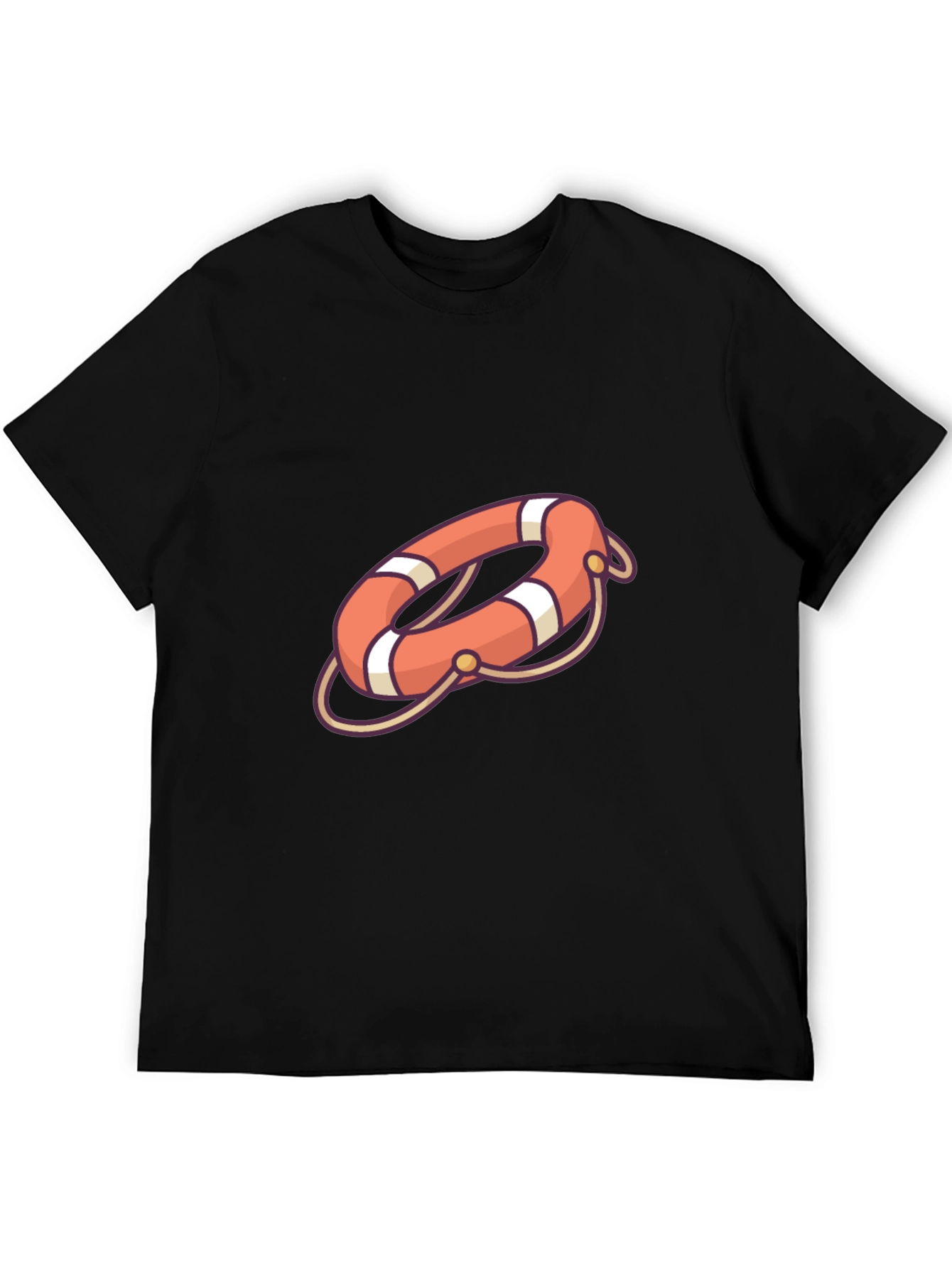 Black Life Preserver Graphic Tee - Stylish Comfort view 5