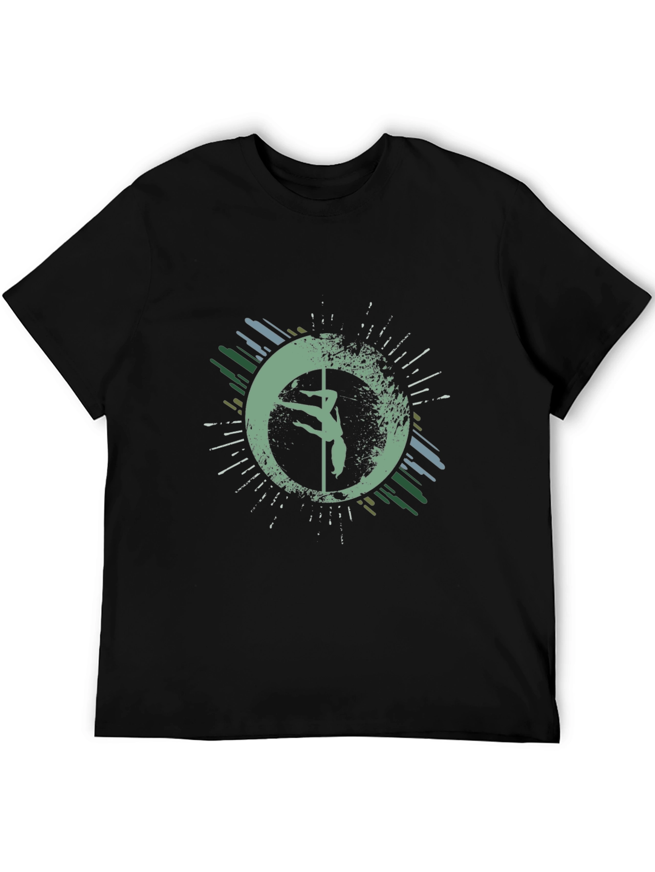 Black Pole Dancer Graphic Tee - Unisex Black T-Shirt view 5