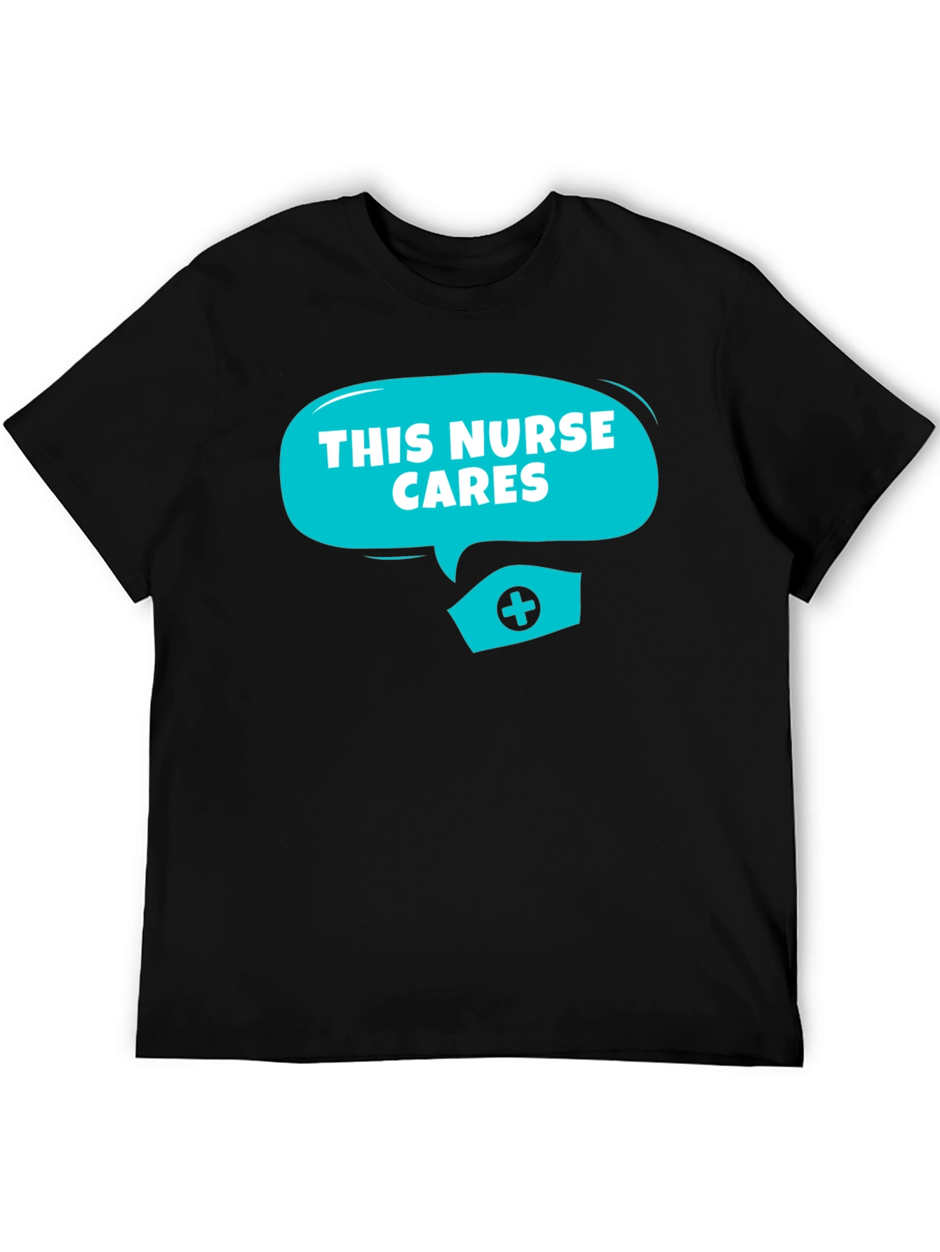 Black This Nurse Cares T-Shirt - Unisex view 5