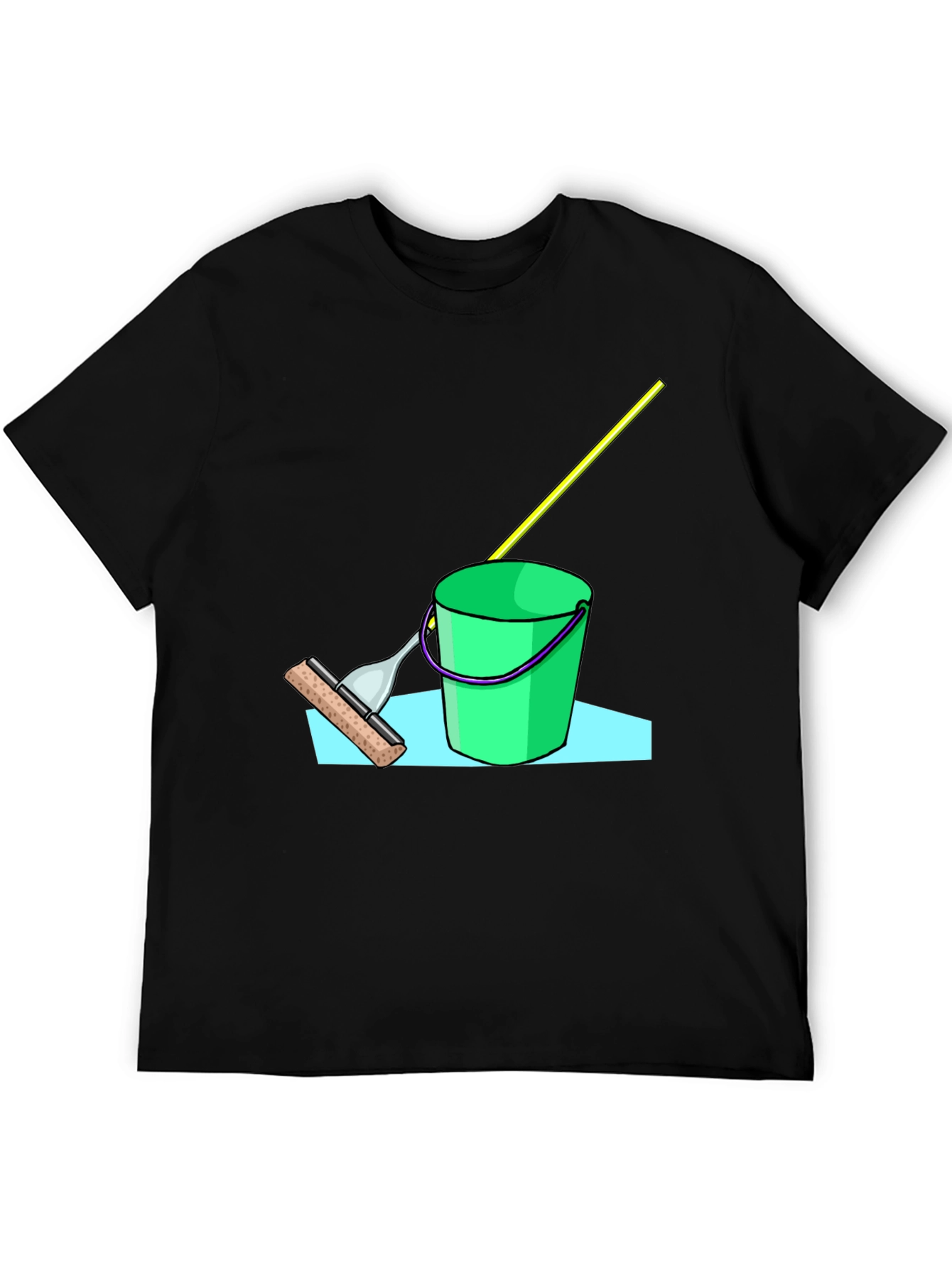 Black Mop Bucket Graphic T-Shirt view 5