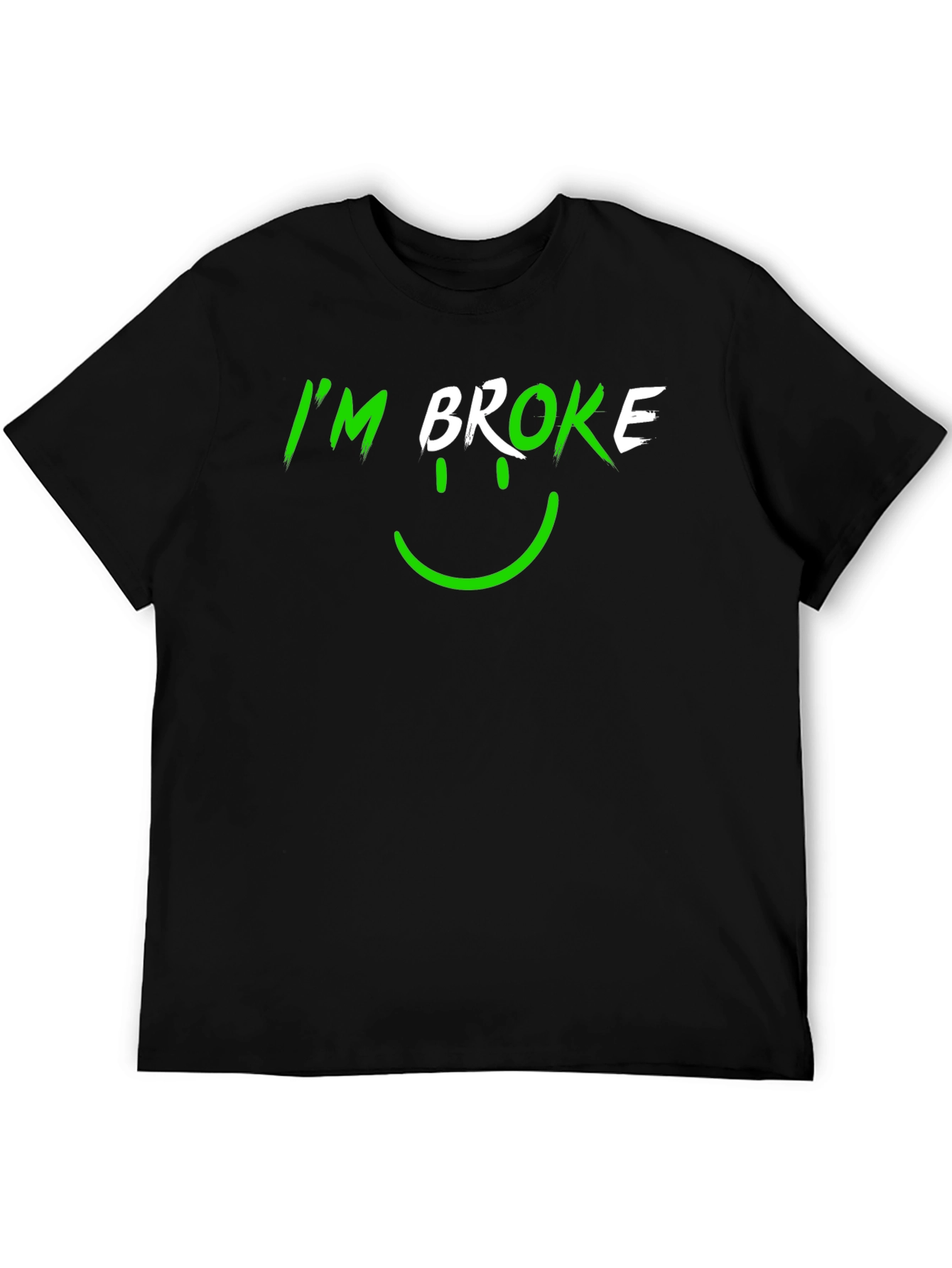 Black I'm Broke Graphic Tee - Men's Black T-Shirt view 5