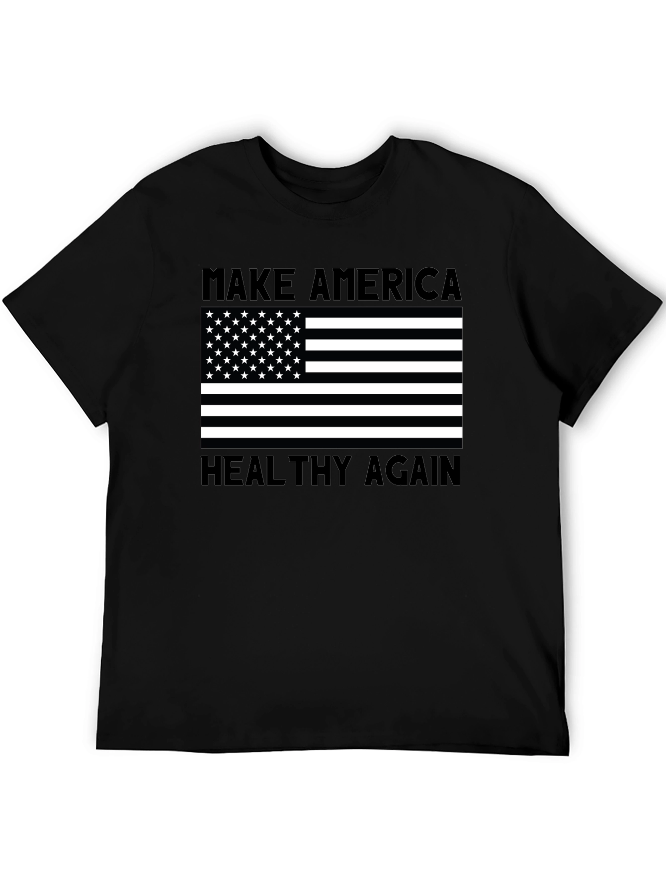 Black Make America Healthy Again Tee view 5