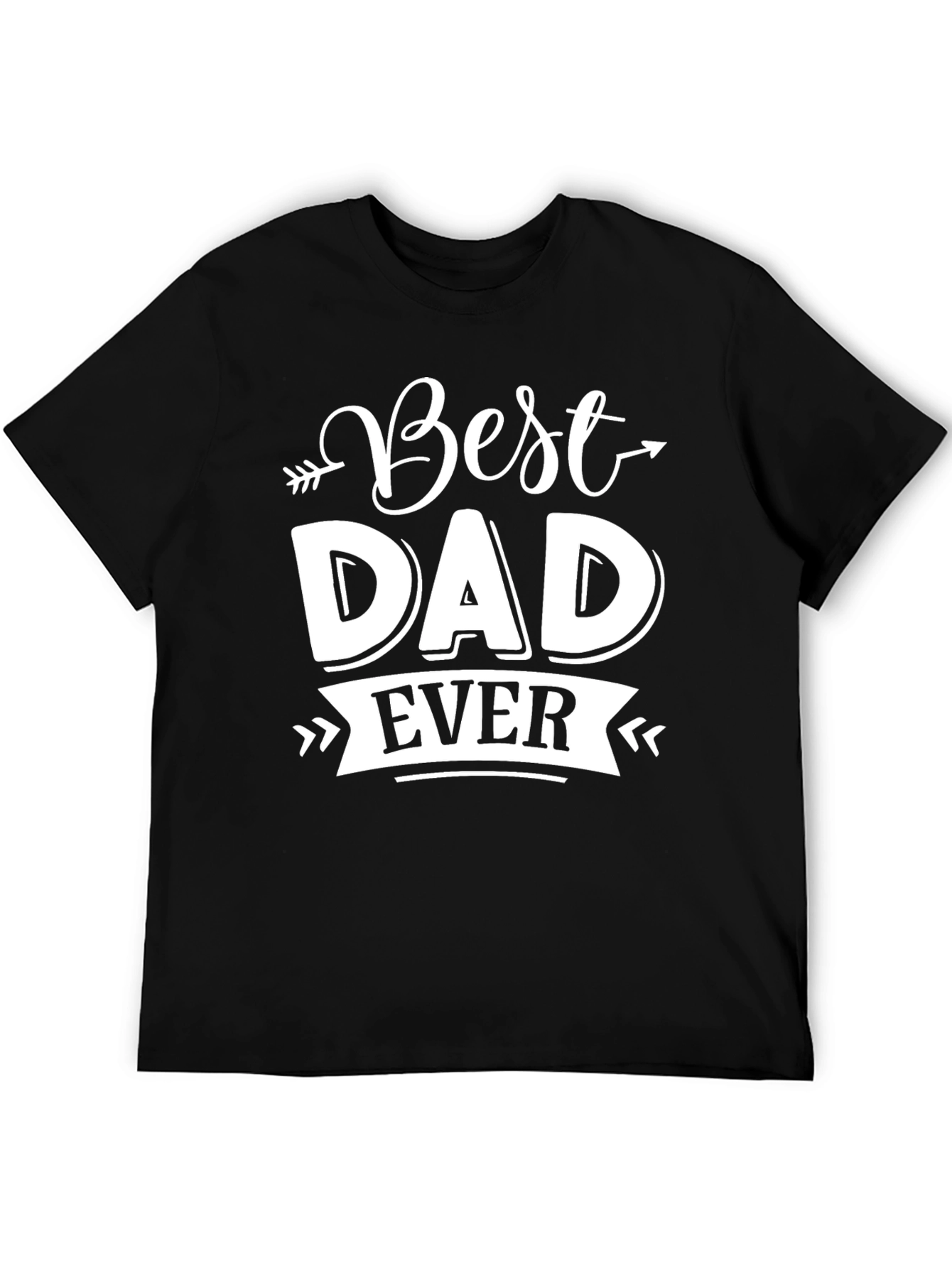 Black Best Dad Ever Graphic Tee - Black T-Shirt view 5