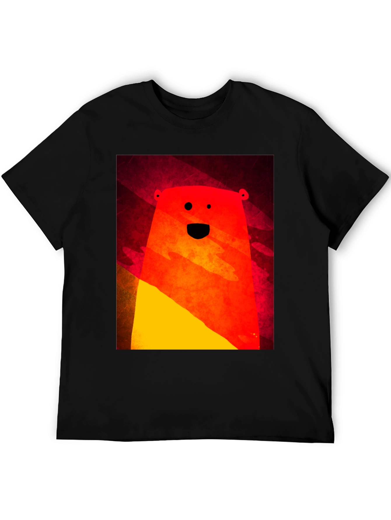 Black Funky Bear Graphic Tee - Modern Abstract Style view 5