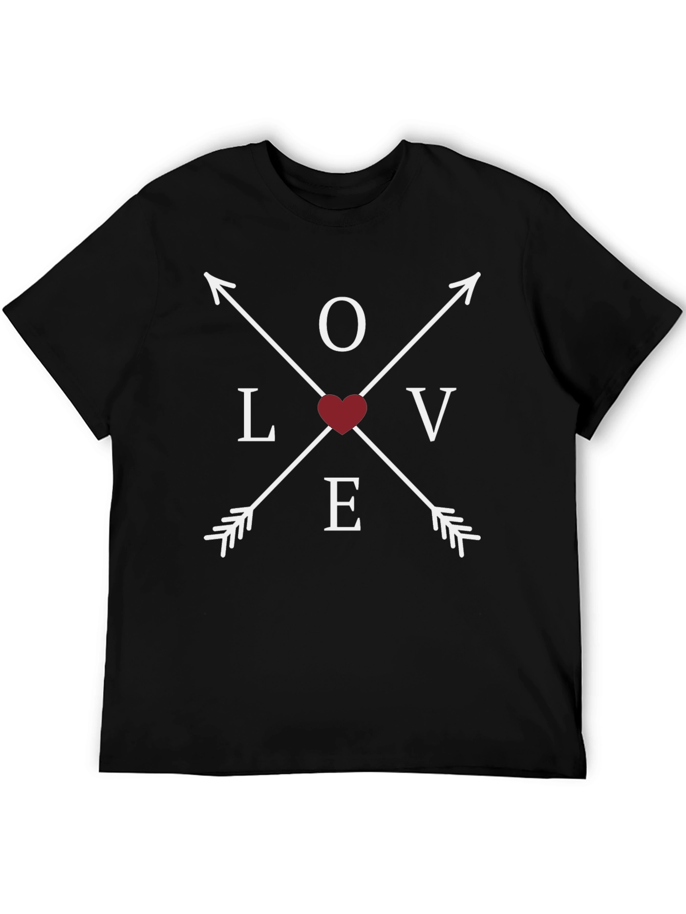Black Love Arrows Graphic Tee - Valentine's Day Gift view 5