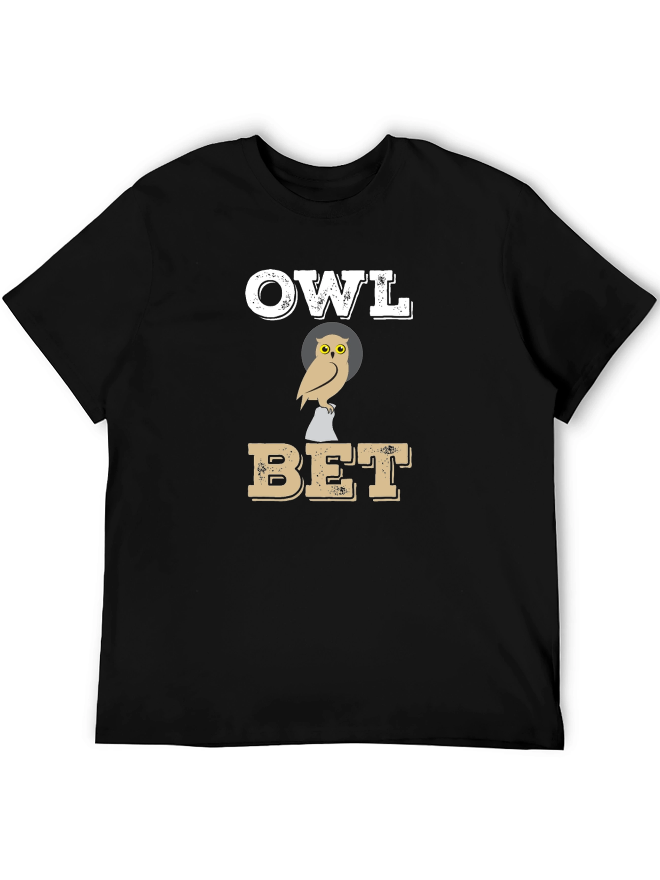 Black Owl Bet T-Shirt: Funny Graphic Tee view 5