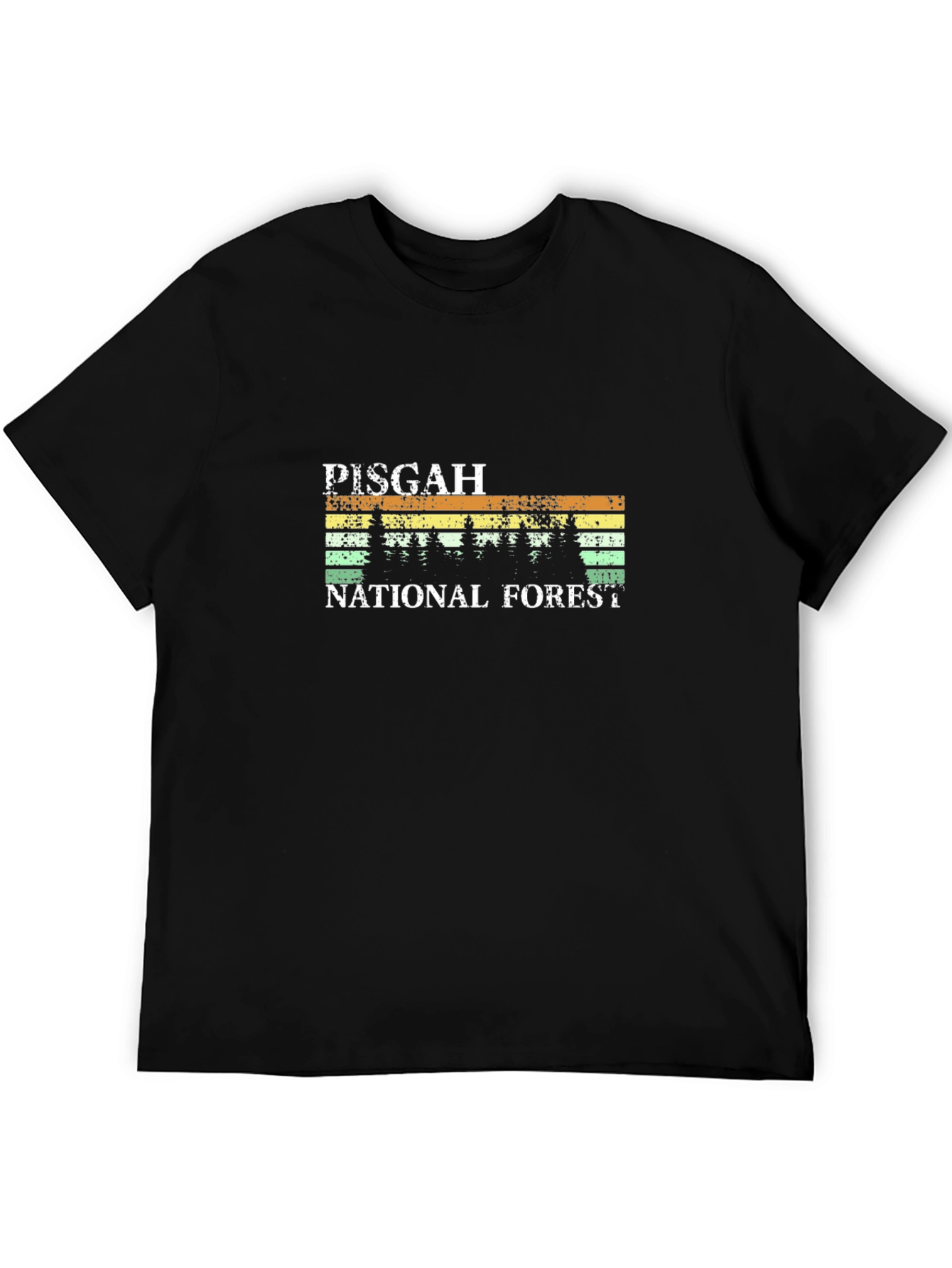 Black Pisgah National Forest Graphic T-Shirt view 5