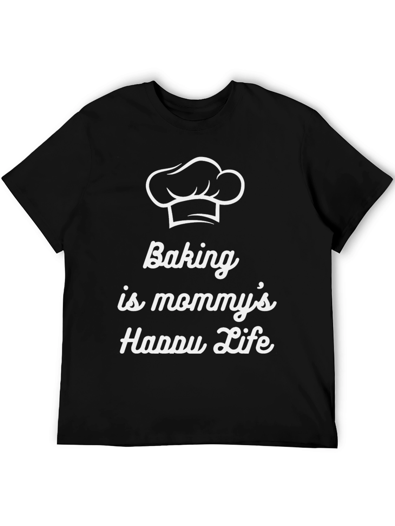 Black Baking is Mommy's Happy Life T-Shirt view 5