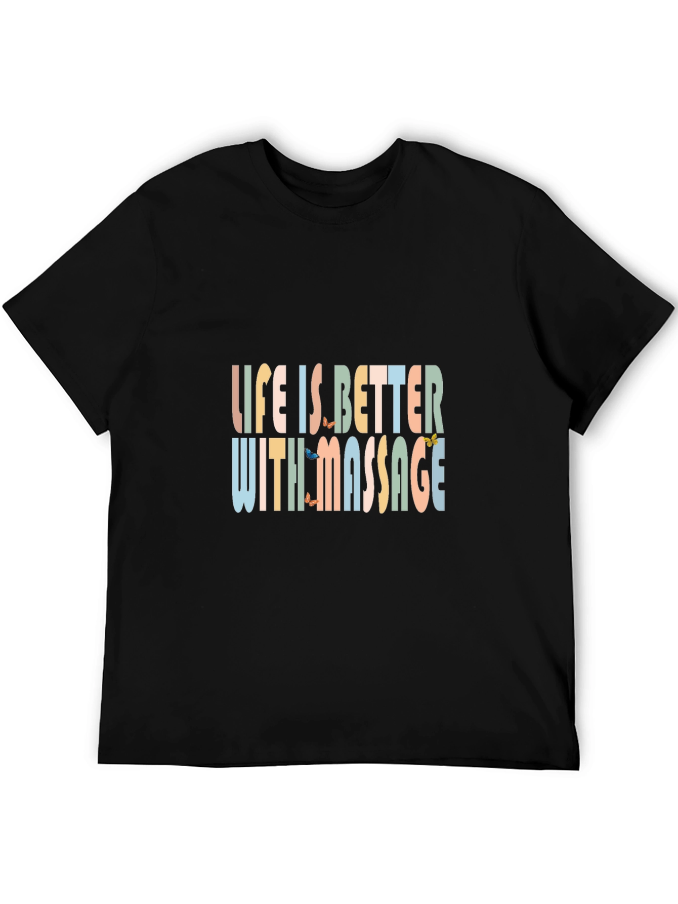Black Life is Better With Massage T-Shirt view 5