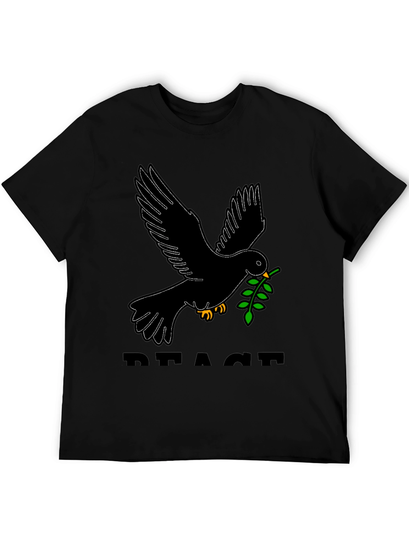 Black Peace Dove Graphic Tee - Black view 5
