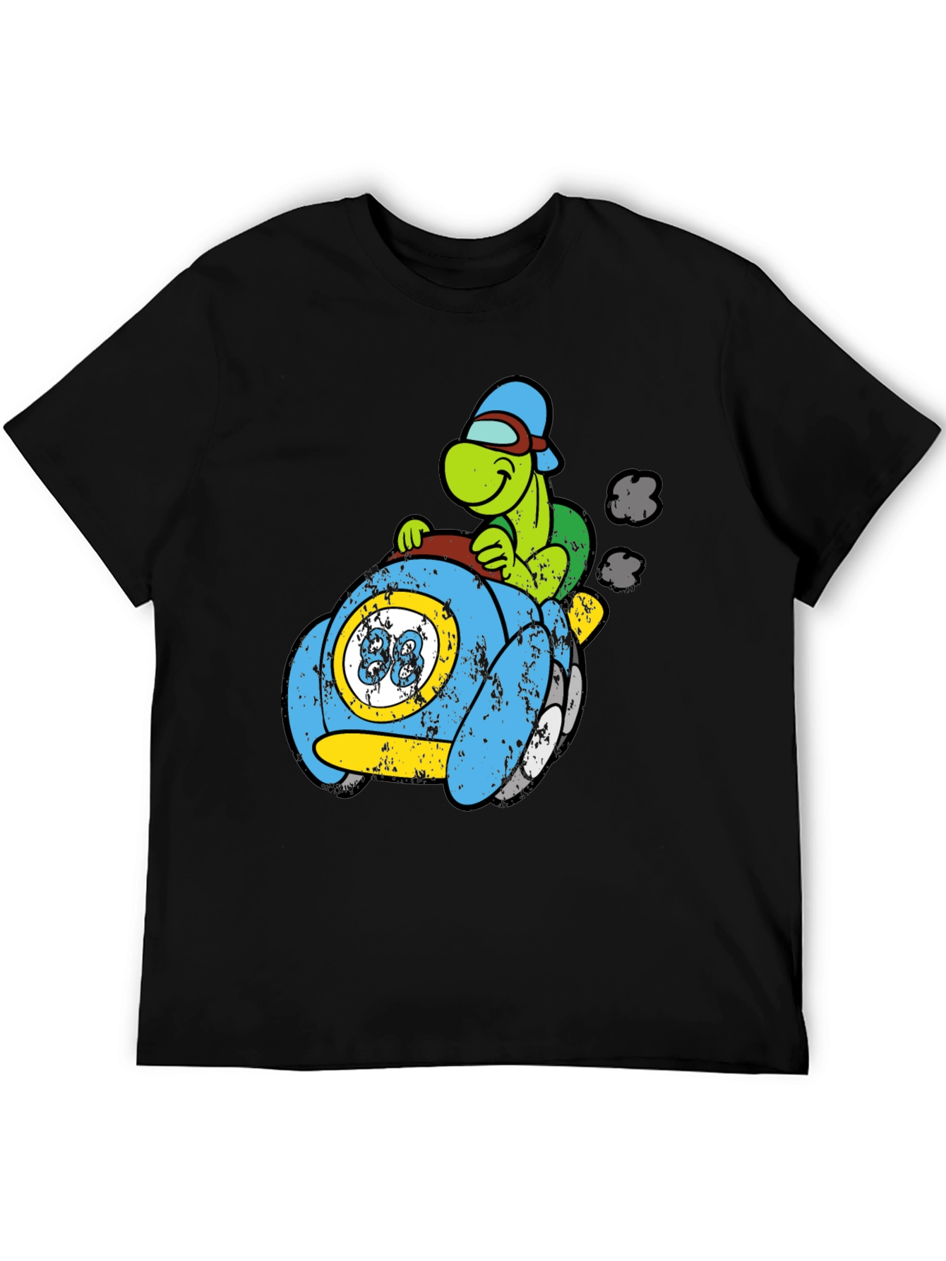 Black Turtle Car Graphic Tee - Unique Cartoon Design view 5