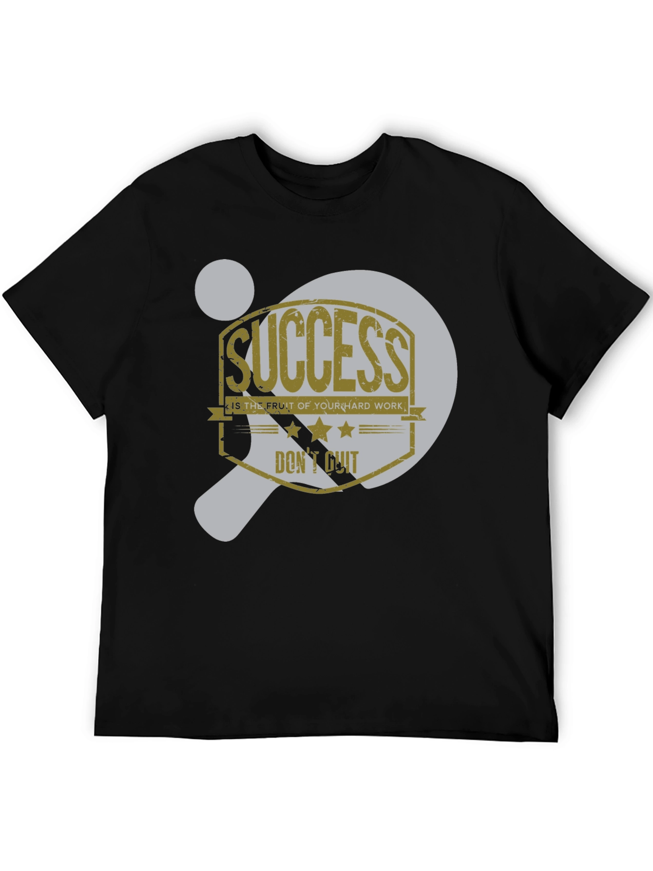 Black Success Motivational Graphic T-Shirt view 5