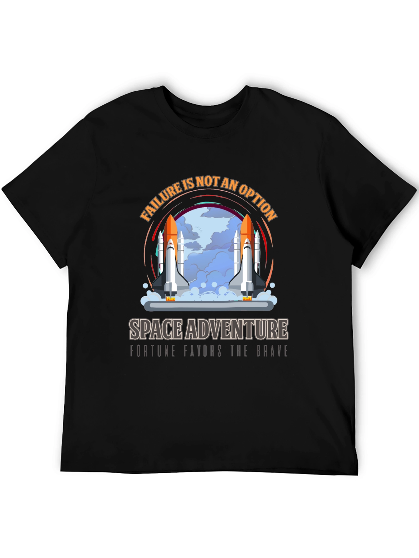 Black Space Adventure T-Shirt - Failure is Not an Option view 5