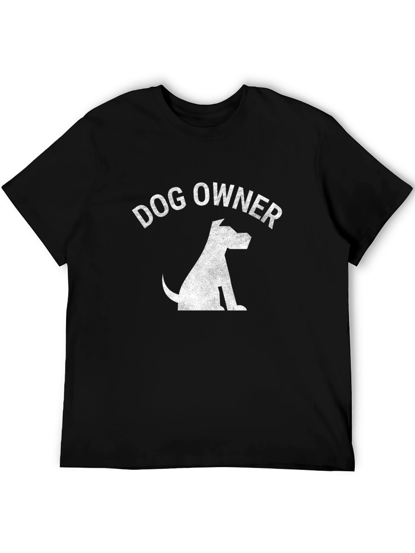 Black Dog Owner Graphic Tee - Black Cotton Casual T-Shirt view 5