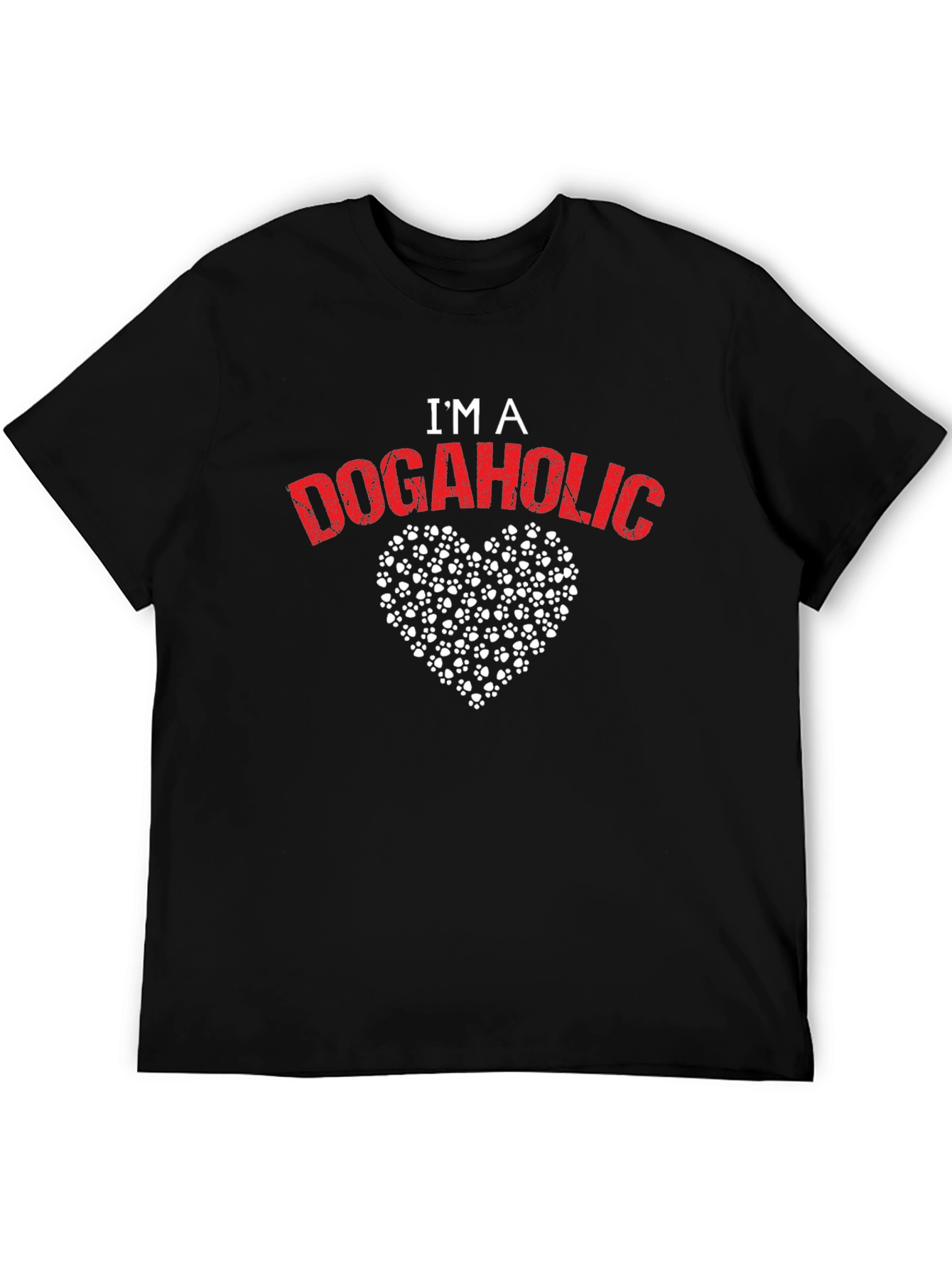 Dogaholic Heart Paw Print Graphic Tee - 5