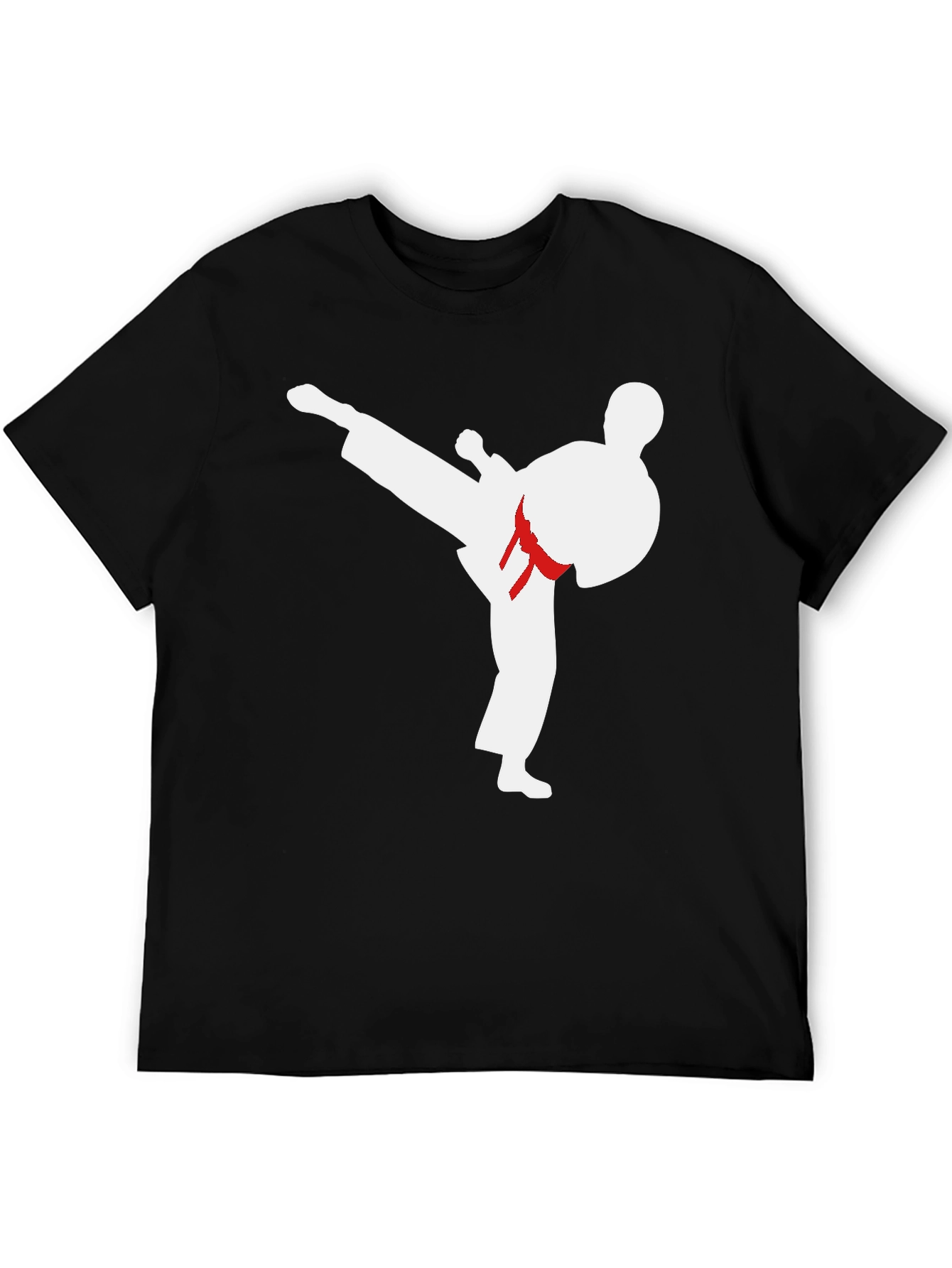 Black Karate Kick Graphic T-Shirt - Black view 5