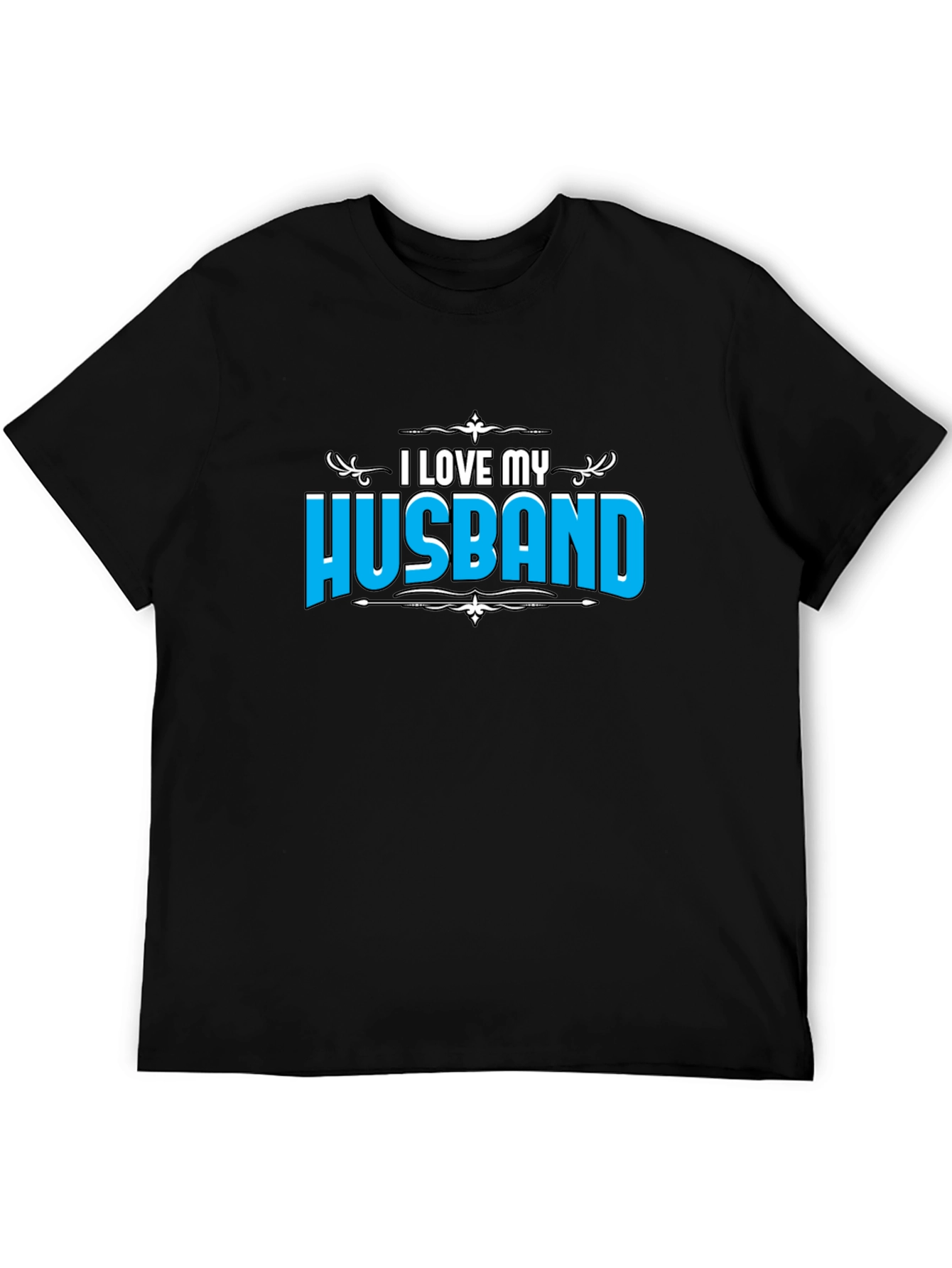Black I Love My Husband Black T-Shirt view 5