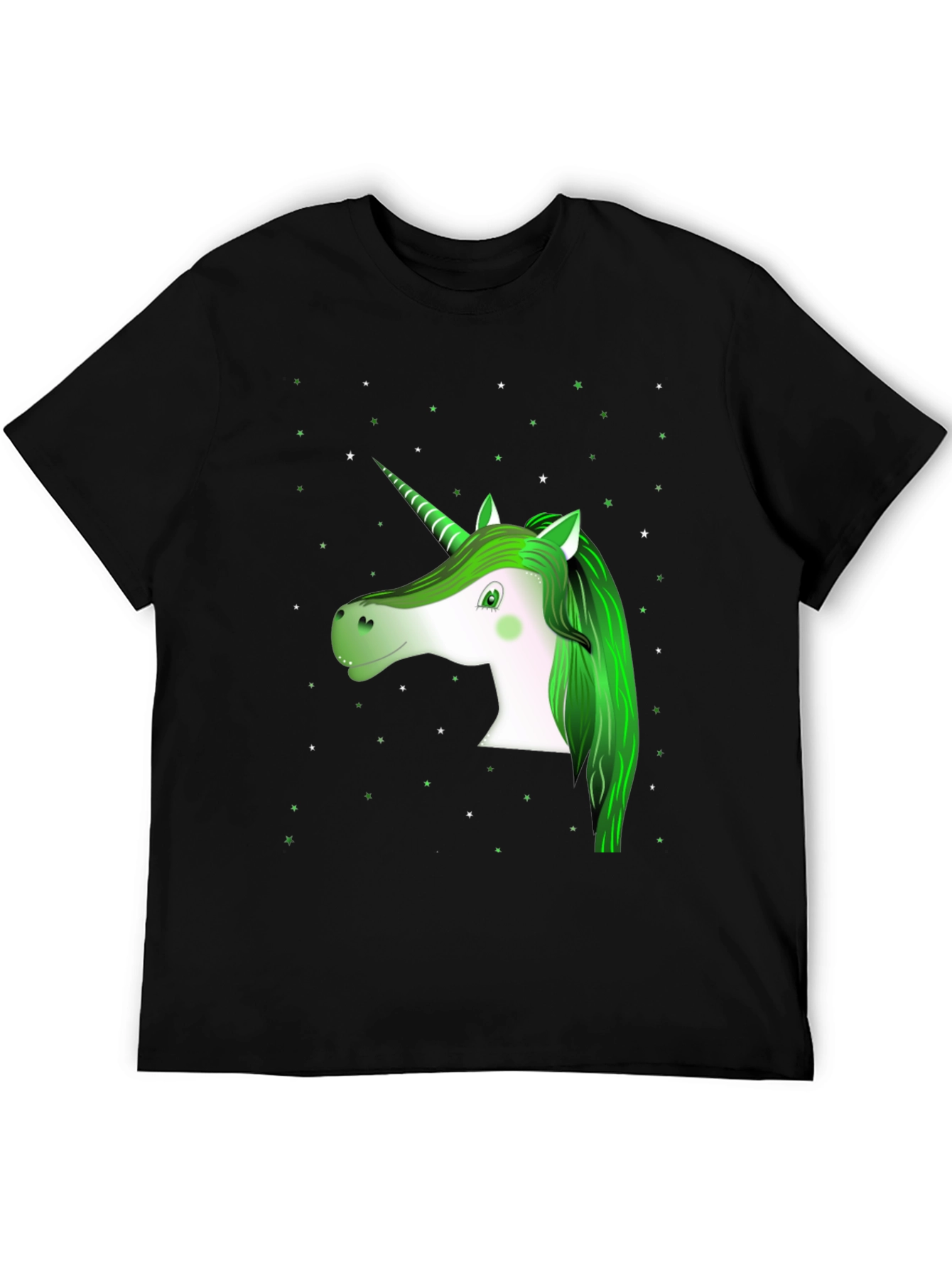 Black Unicorn Graphic Tee - Black Cotton Blend view 5