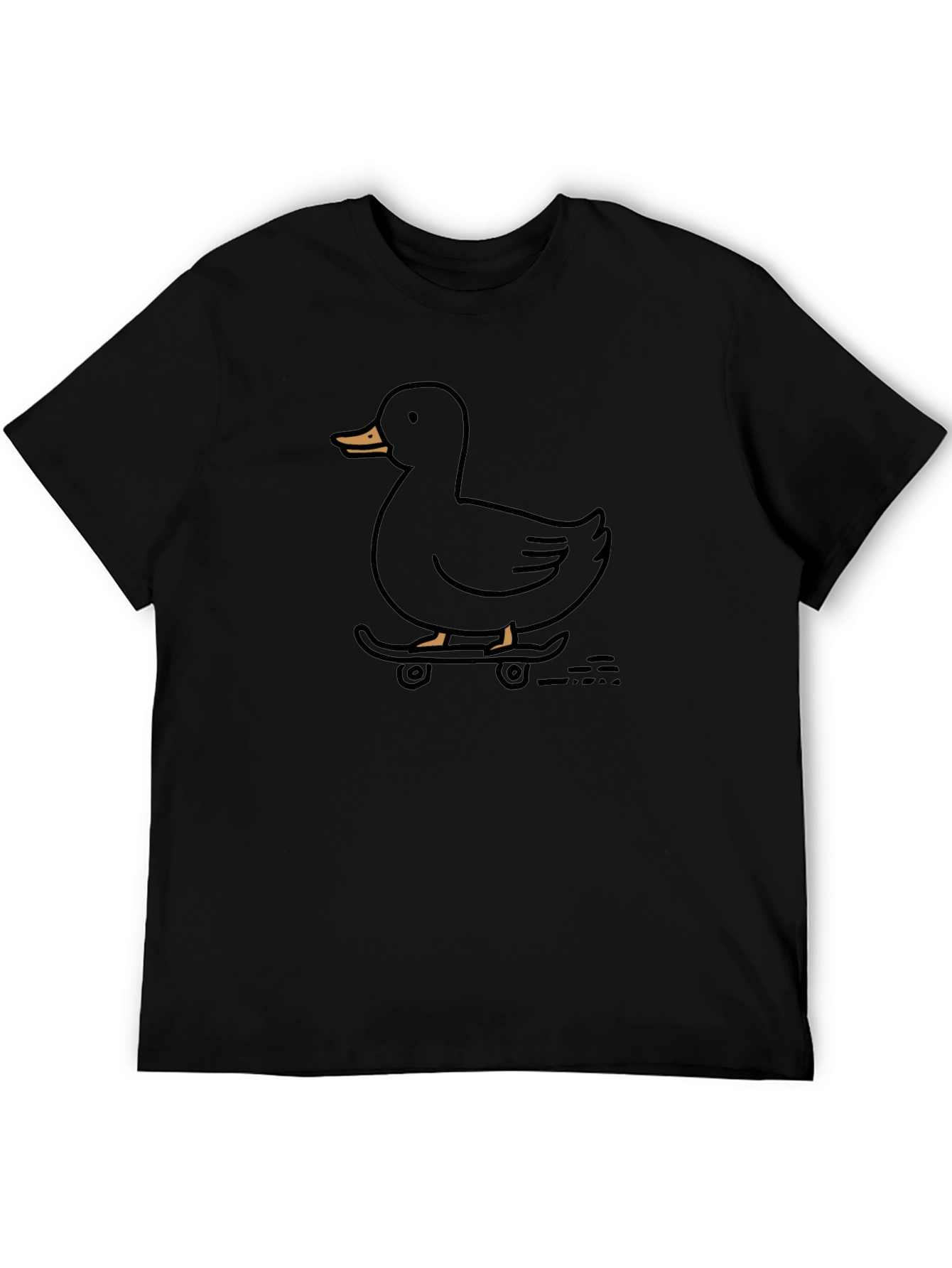 Black Duck Skateboarder T-Shirt - Cool Graphic Tee view 5