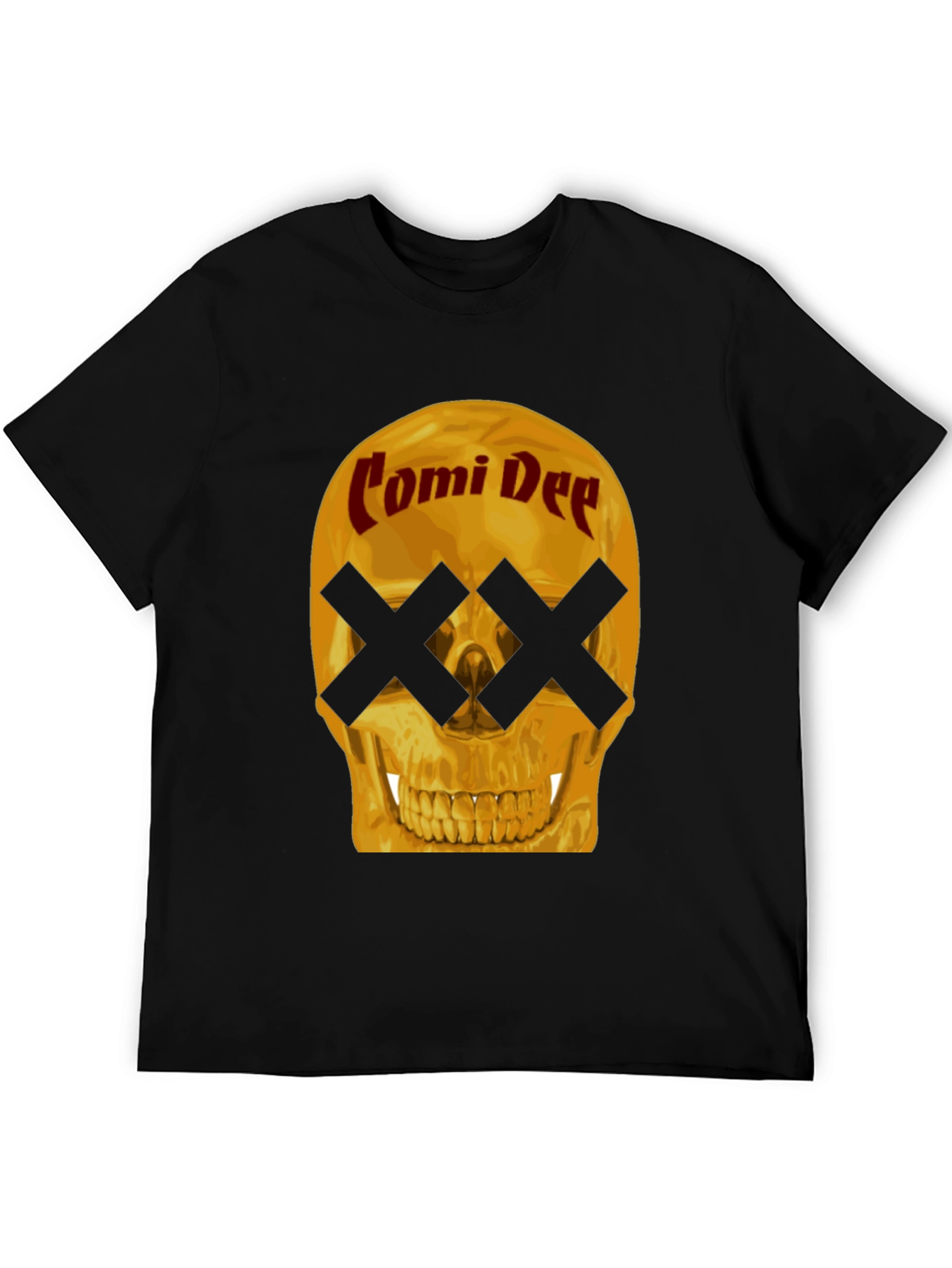 Black Comi Dee Skull T-Shirt - Black Graphic Tee view 5