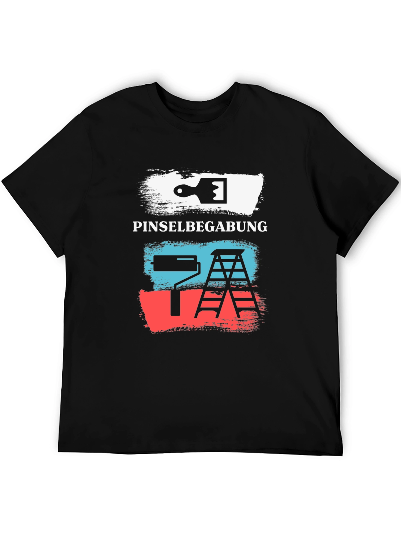 Black Pinselbegabung Painting T-Shirt view 5