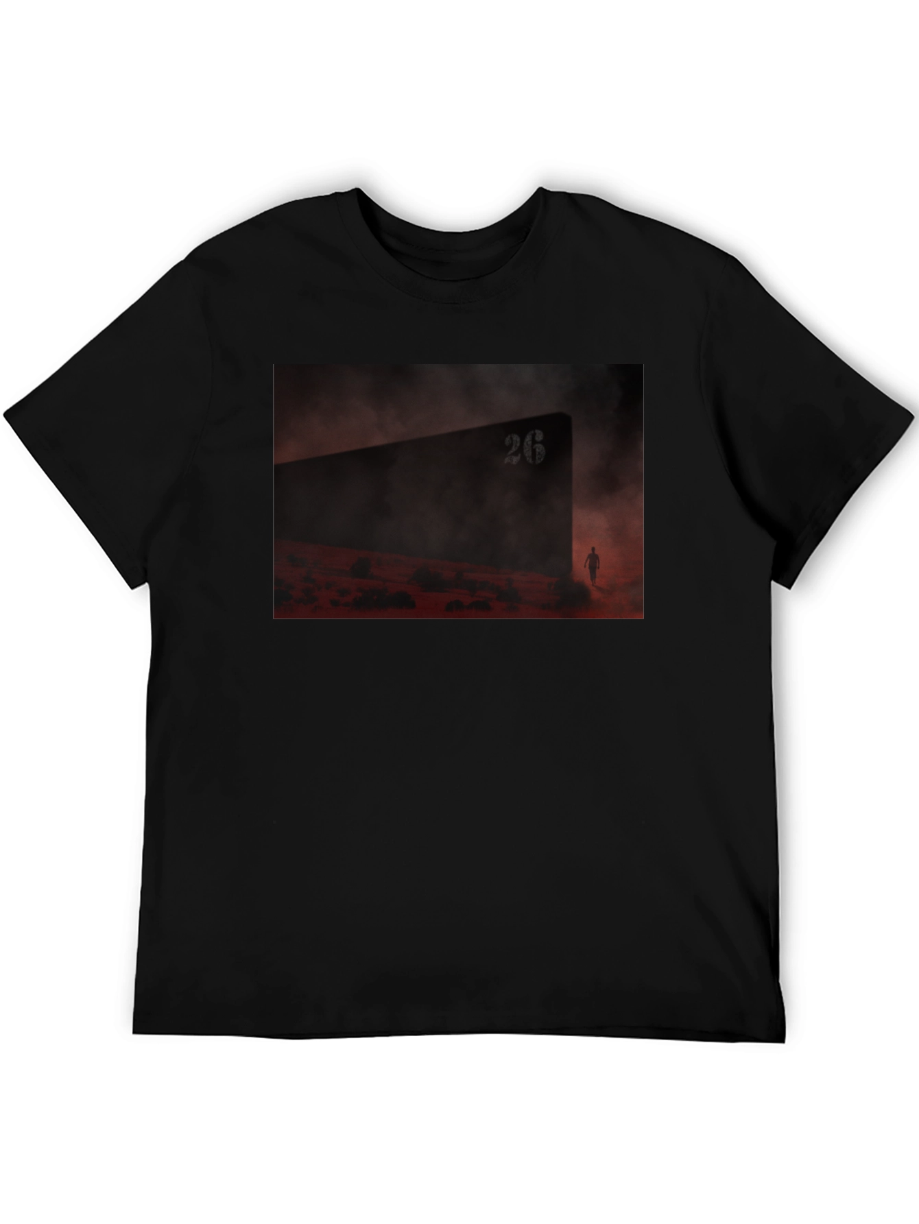 Black Abstract Landscape Graphic T-Shirt view 5