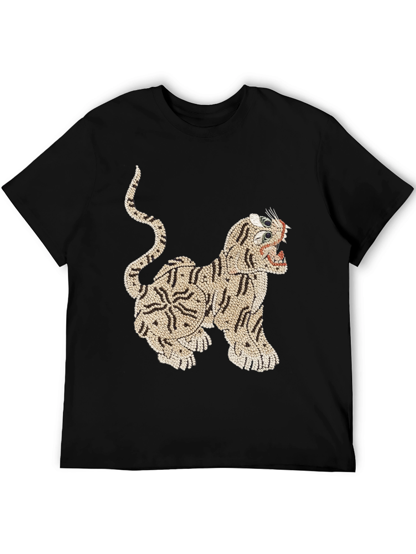 Black Tiger Graphic Print T-Shirt view 5
