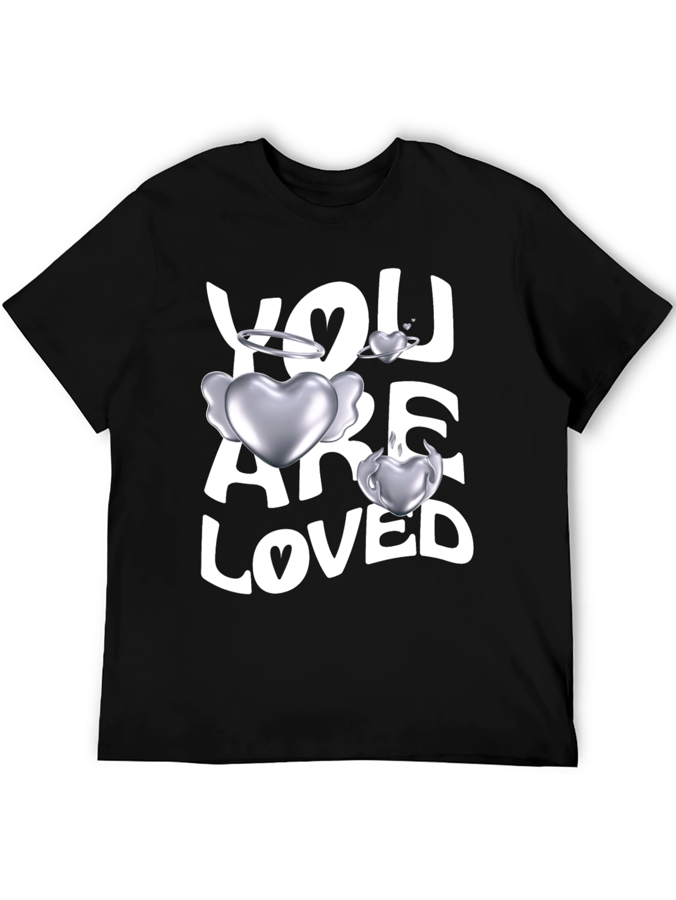Black You Are Loved Graphic Tee view 5
