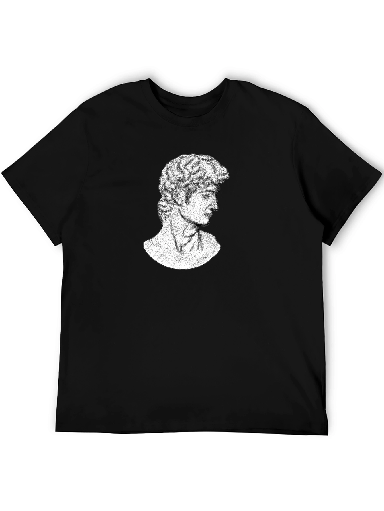 Black David Bust T-Shirt - Classic Art Graphic Tee view 5
