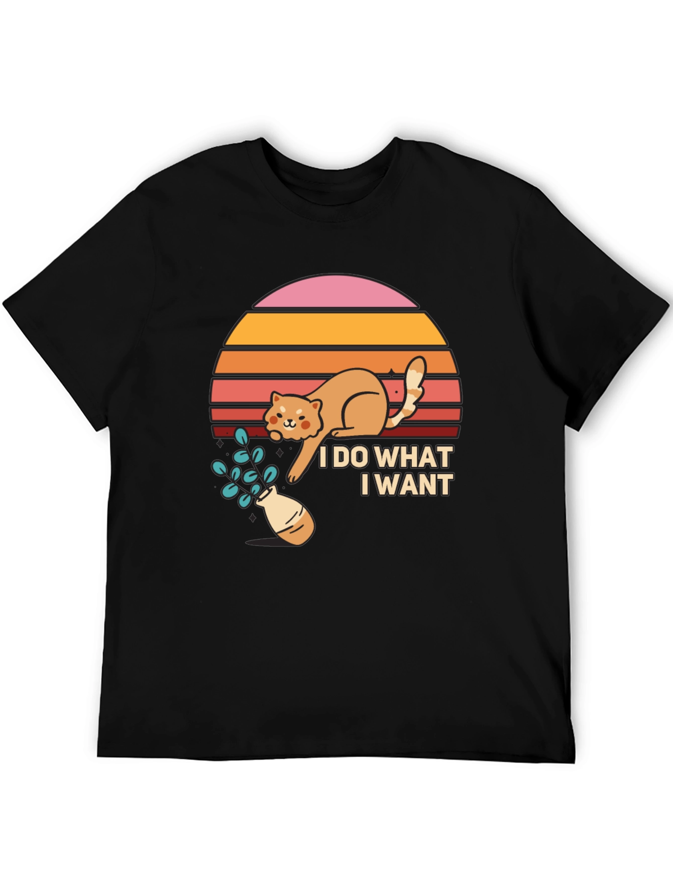 Black I Do What I Want Cat T-Shirt view 5