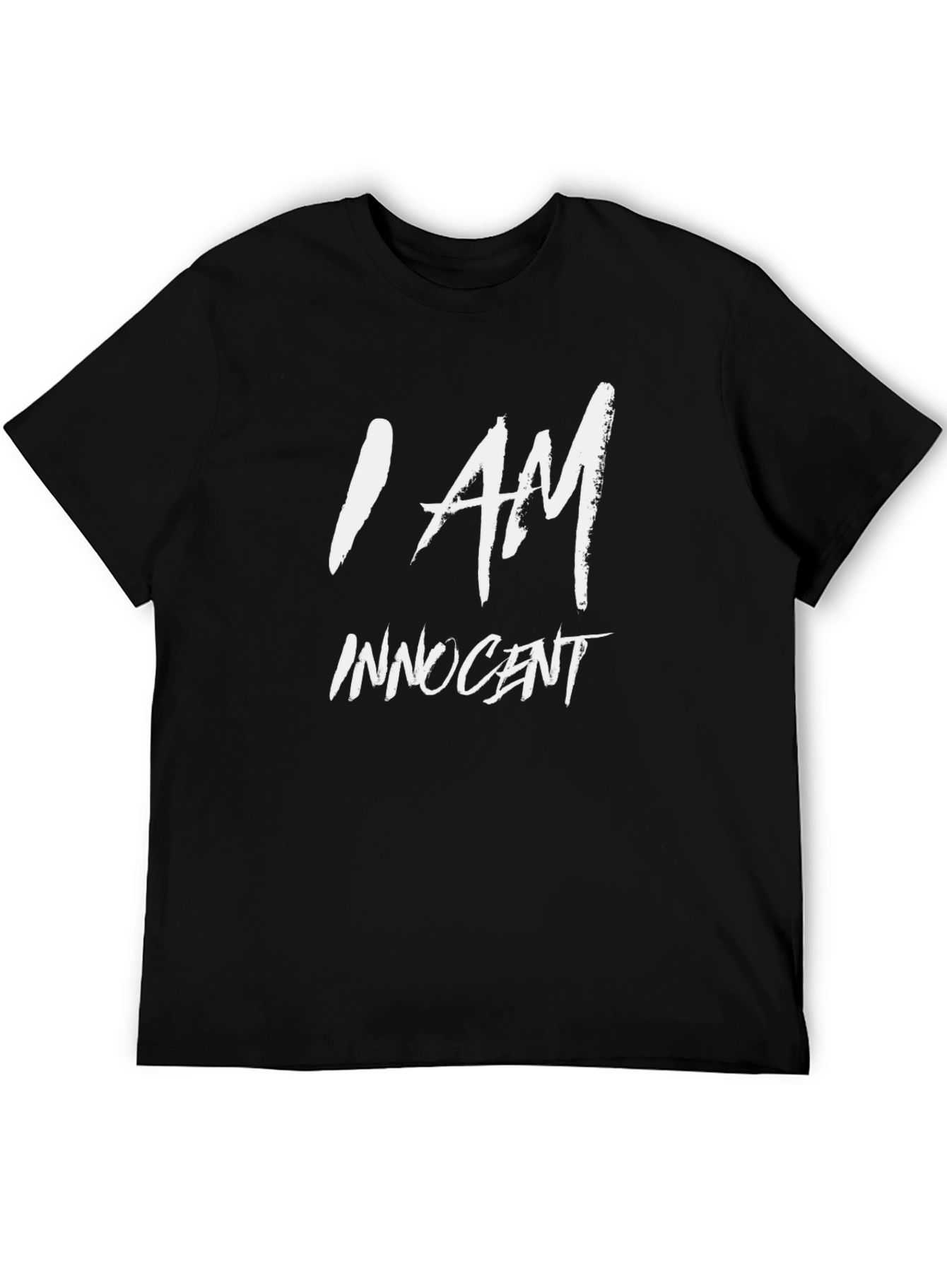 Black I am Innocent Graphic Tee - Mens Short Sleeve Black T-Shirt view 5