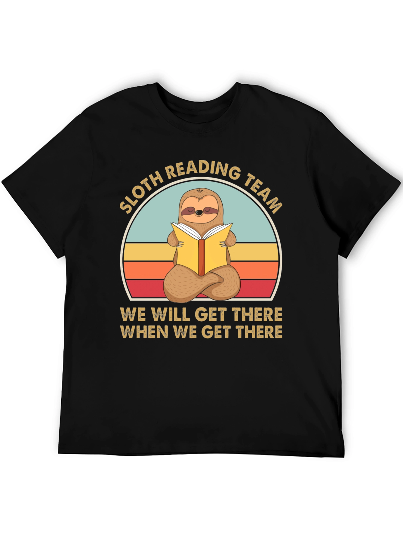 Black Sloth Reading Team Graphic Tee - Relaxed Fit view 5