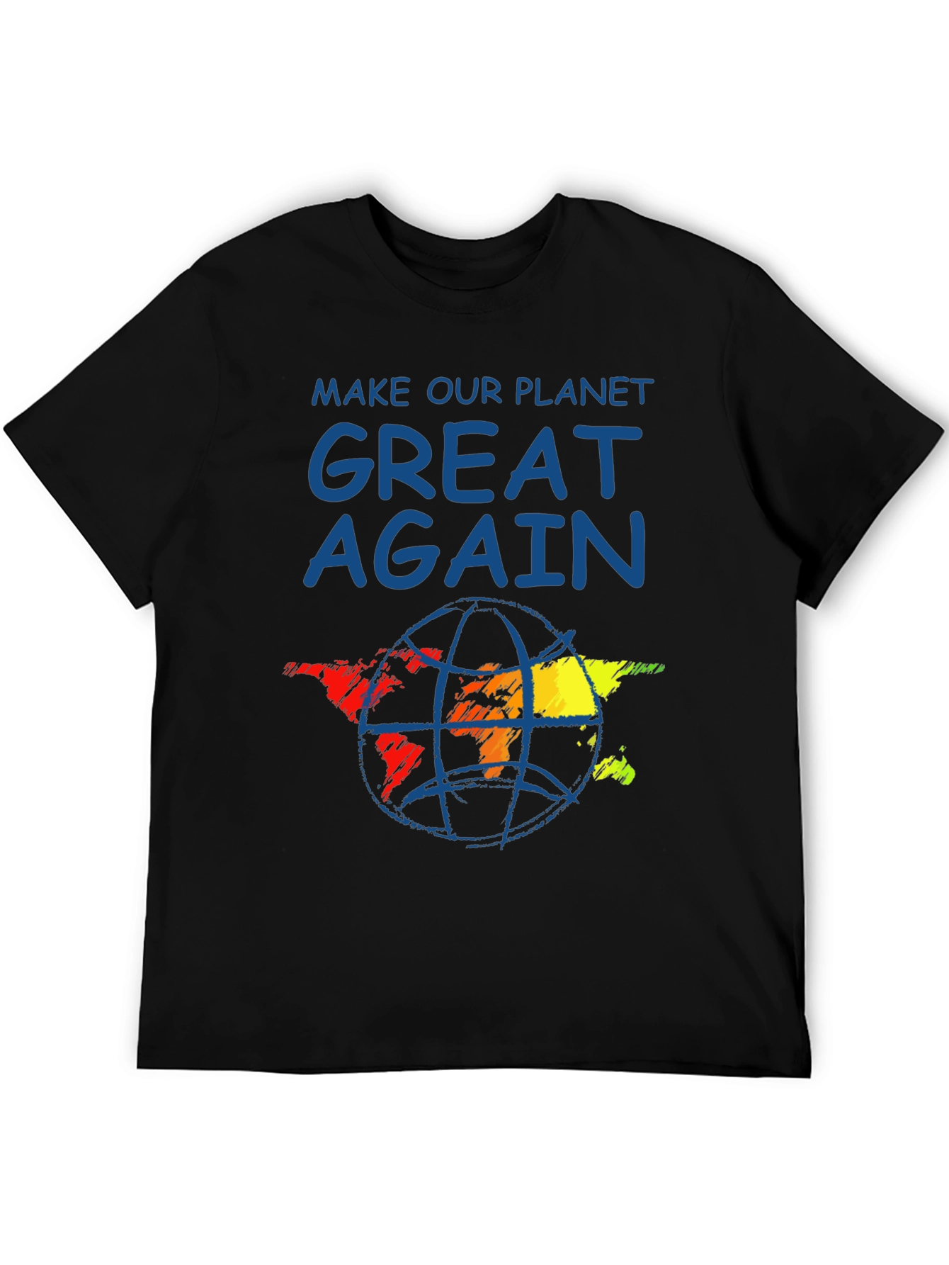 Black Make Our Planet Great Again T-Shirt view 5