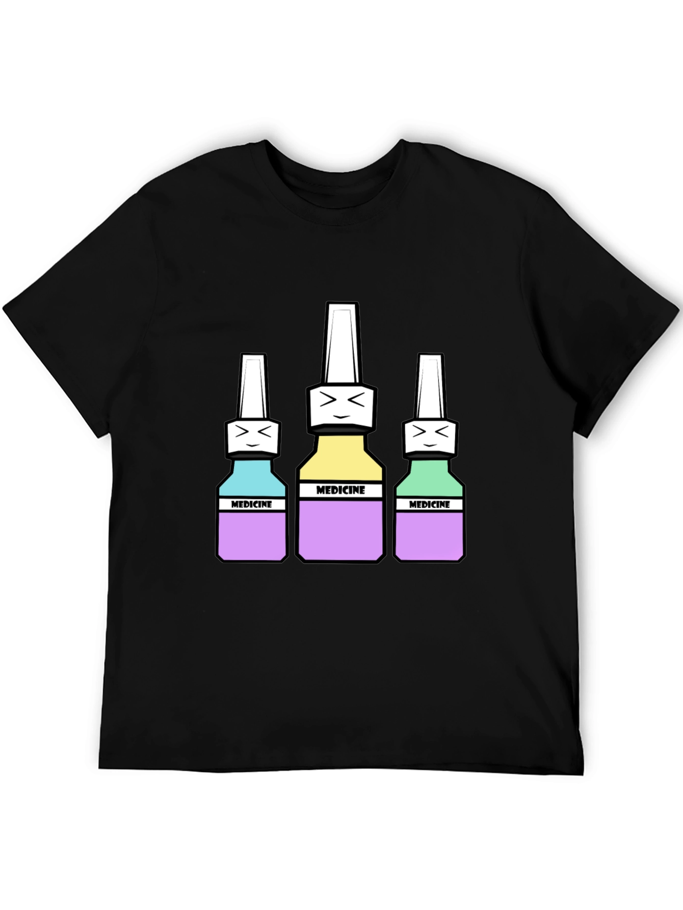 Black Medicine Bottles Graphic Tee - Unisex view 5