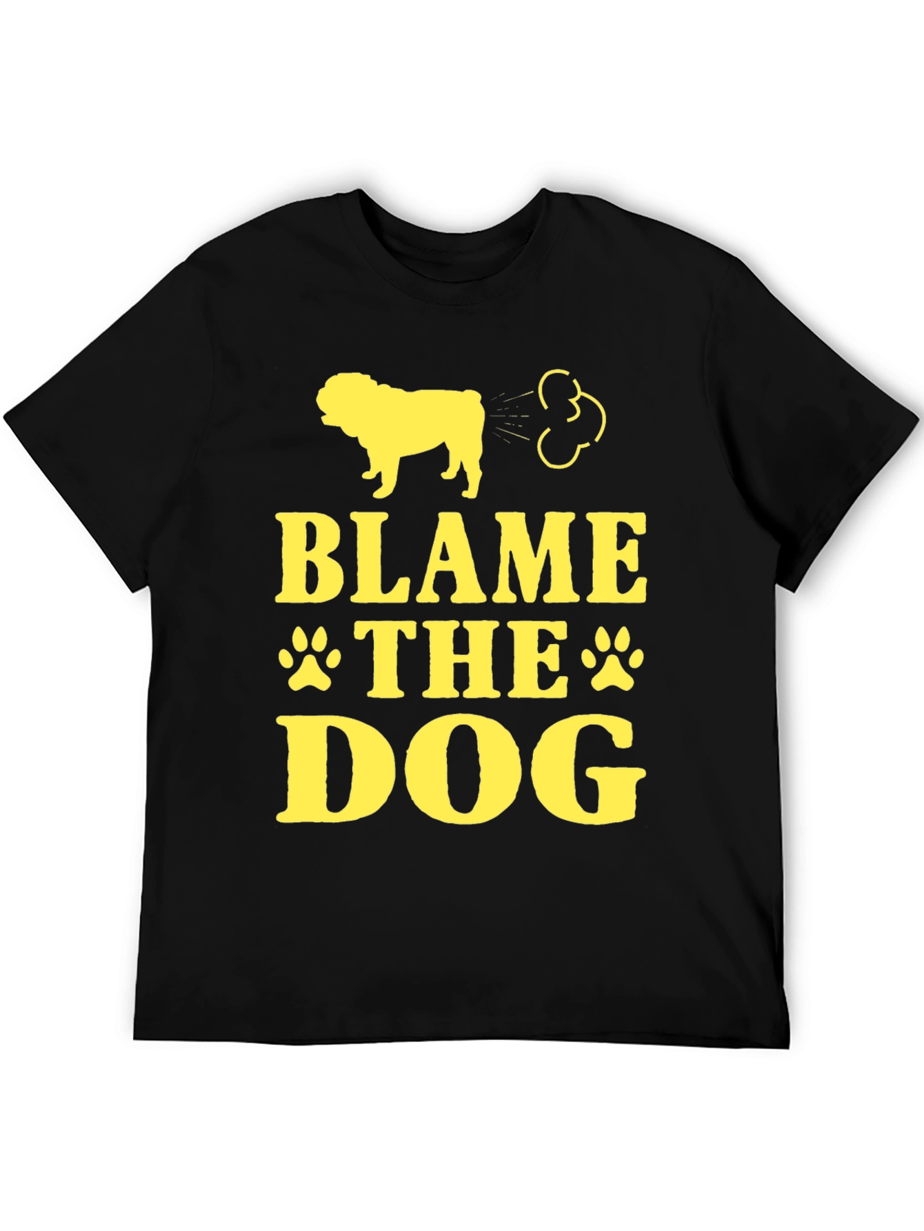 Black Blame The Dog Funny T-Shirt view 5