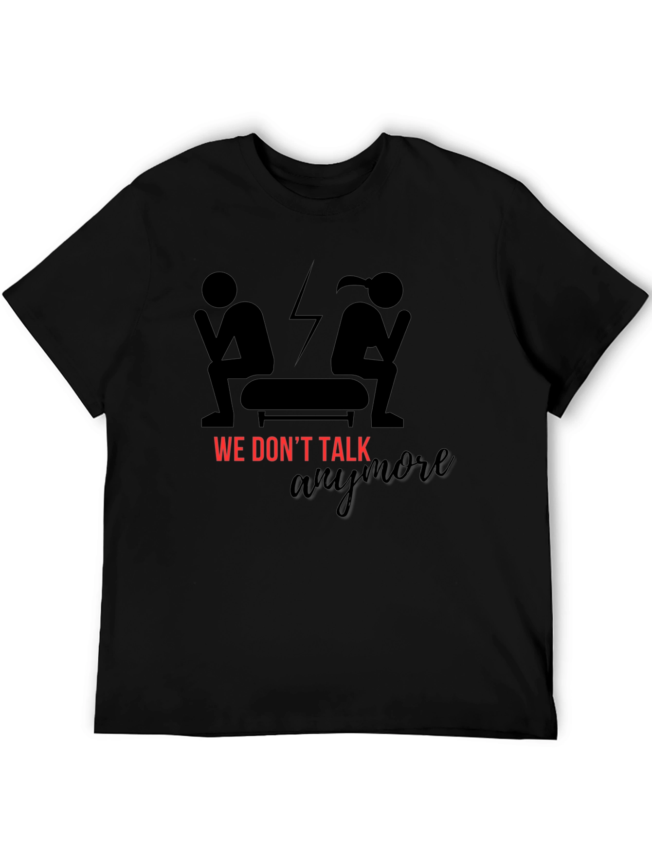 Black We Don't Talk Anymore Graphic T-Shirt view 5