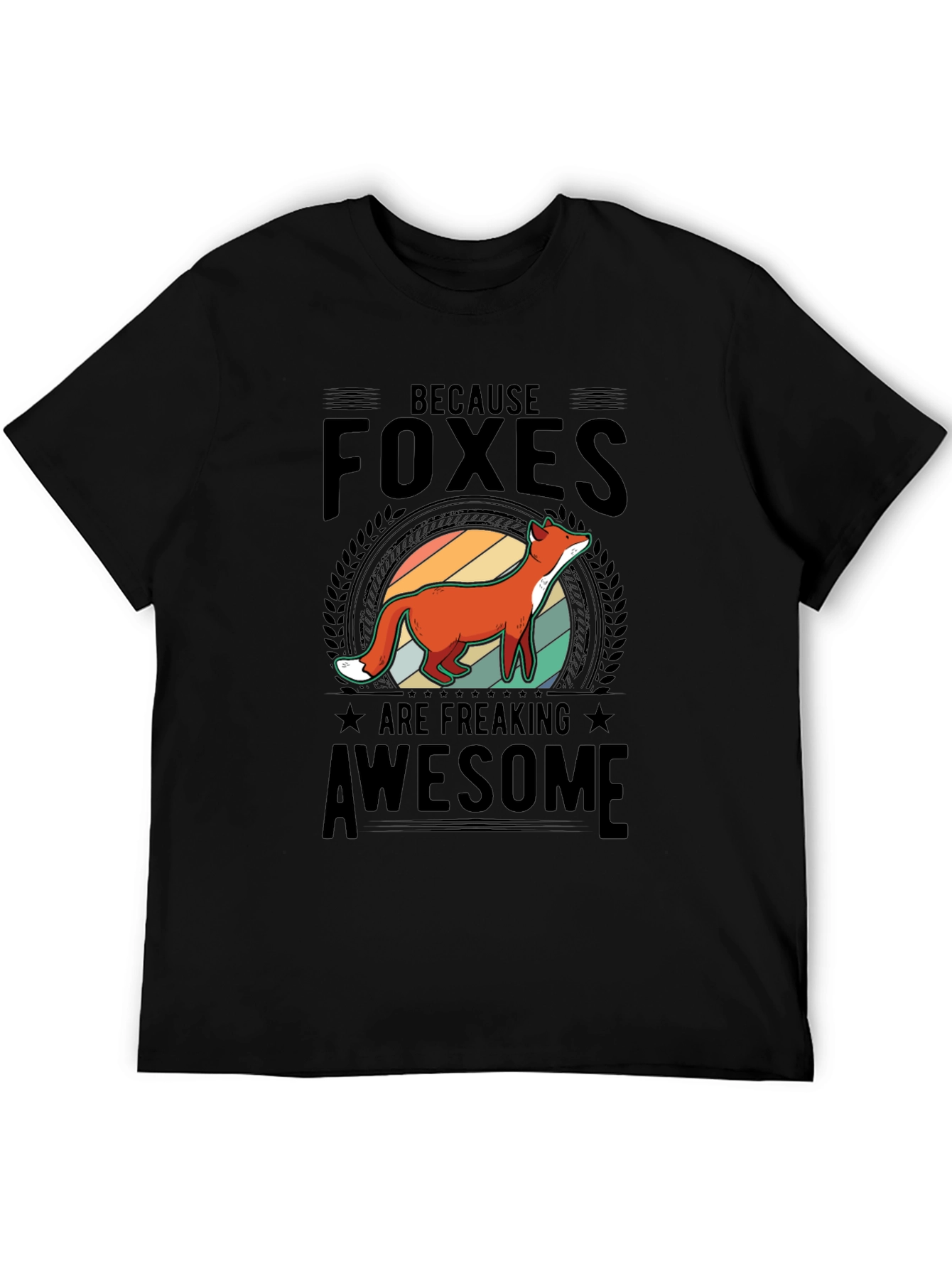 Black Foxes are Awesome Graphic T-Shirt view 5