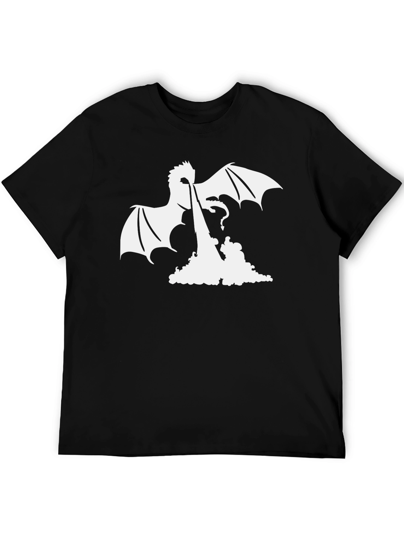 Black Dragon Fire Graphic Tee - Black view 5