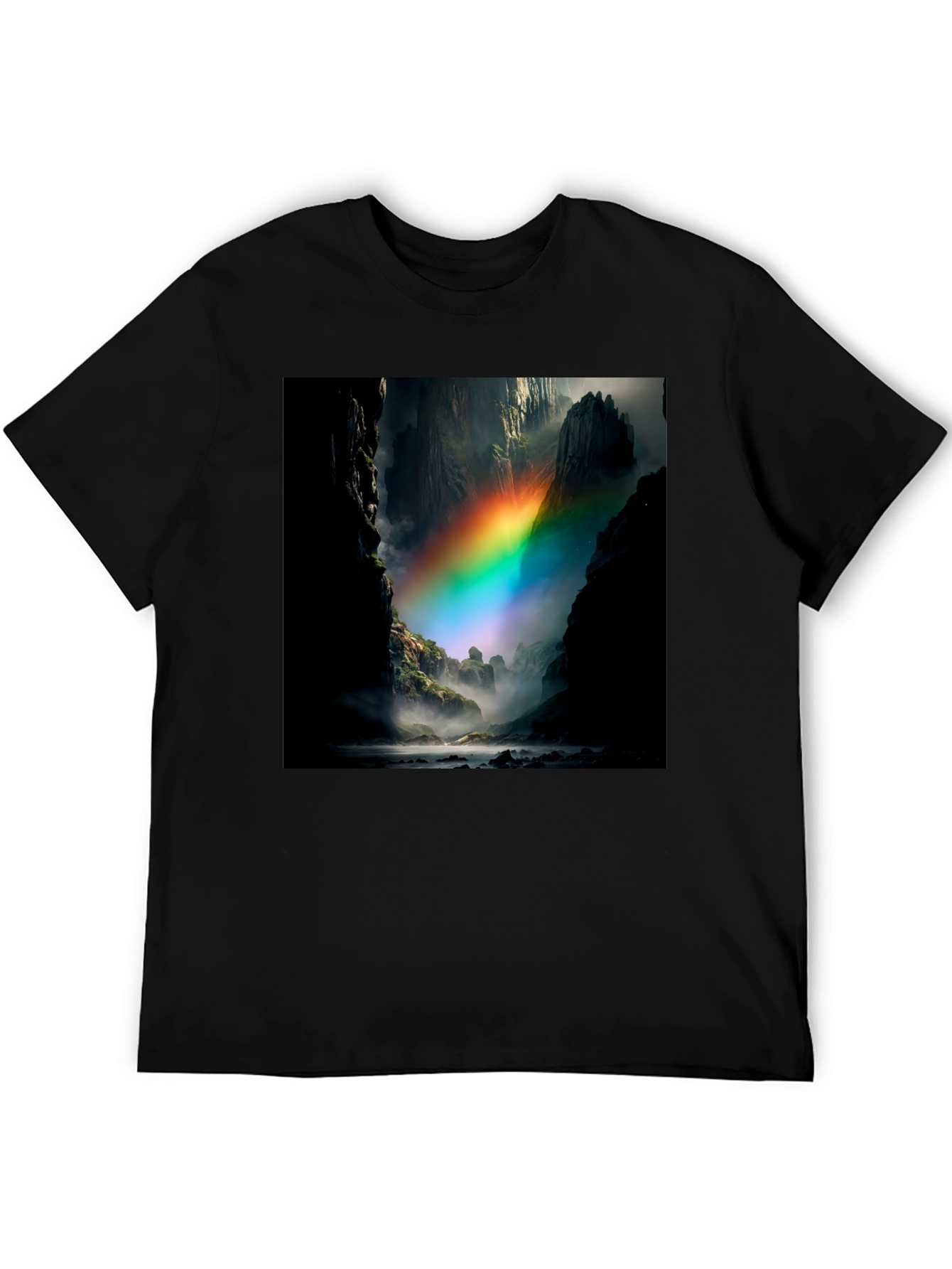 Black Rainbow Mountain T-Shirt view 5