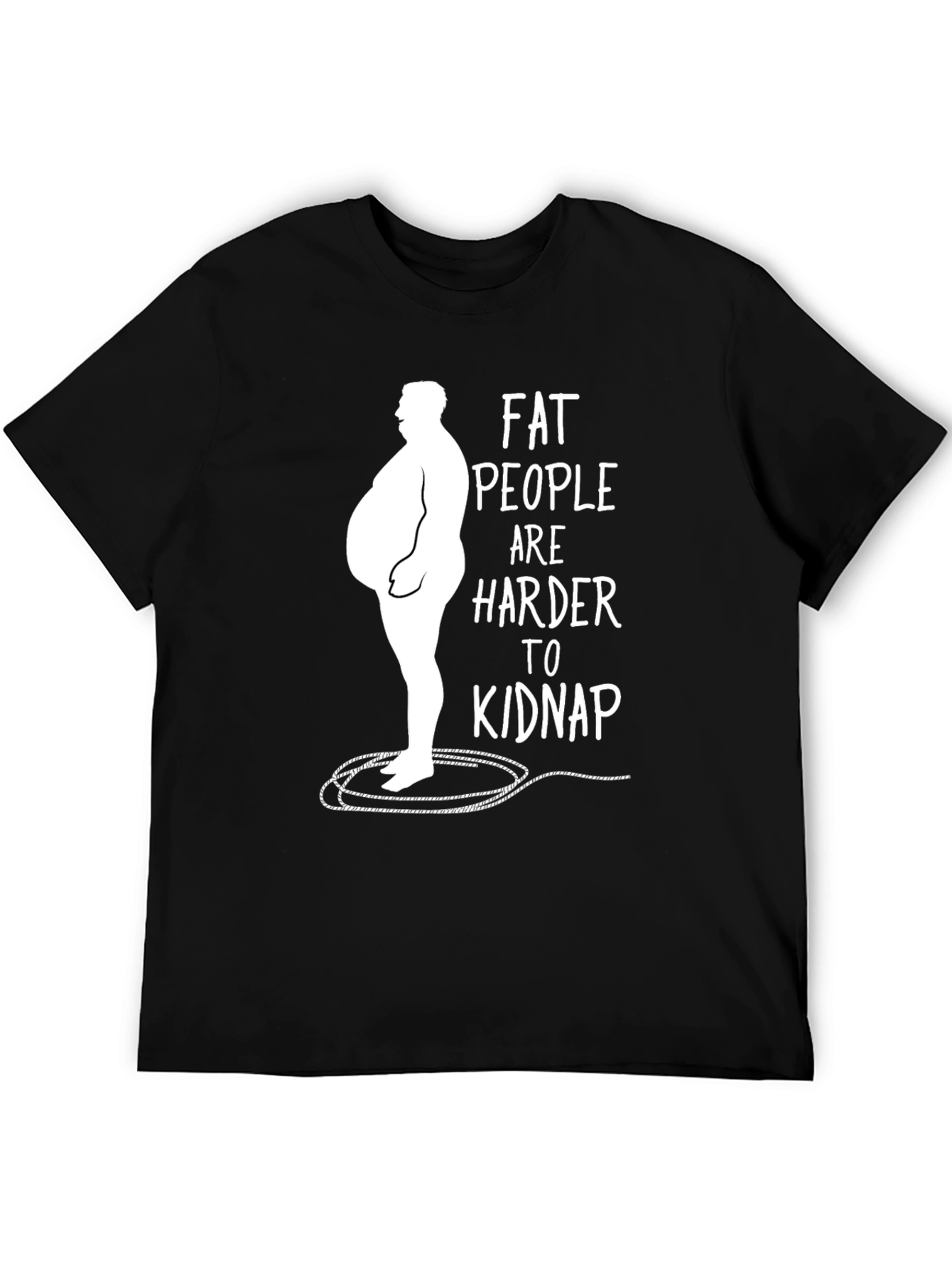 Black Fat People Harder to Kidnap Graphic Tee view 5