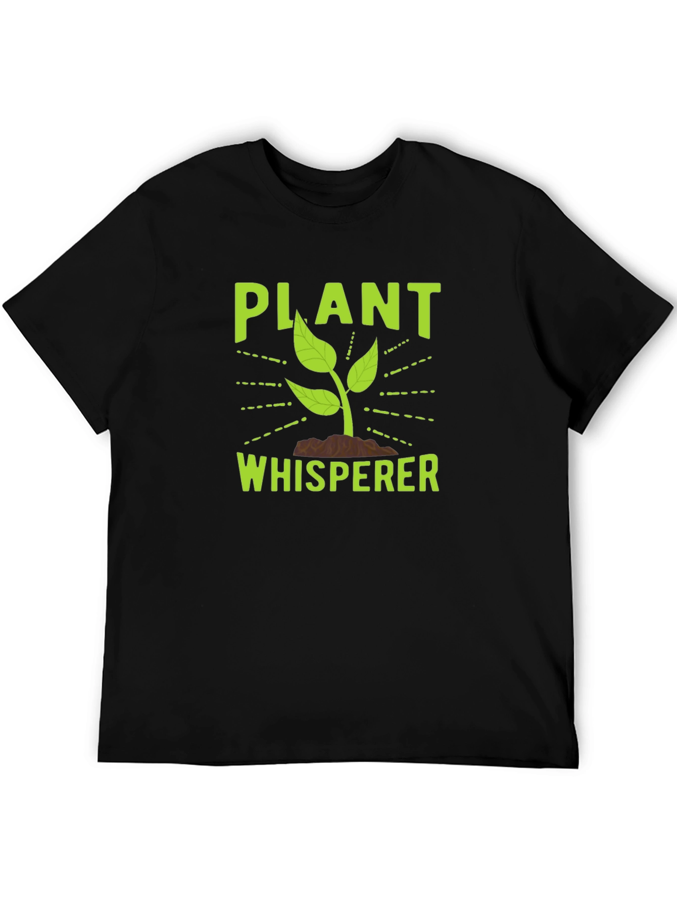 Black Plant Whisperer Graphic Tee - Black Cotton T-Shirt view 5