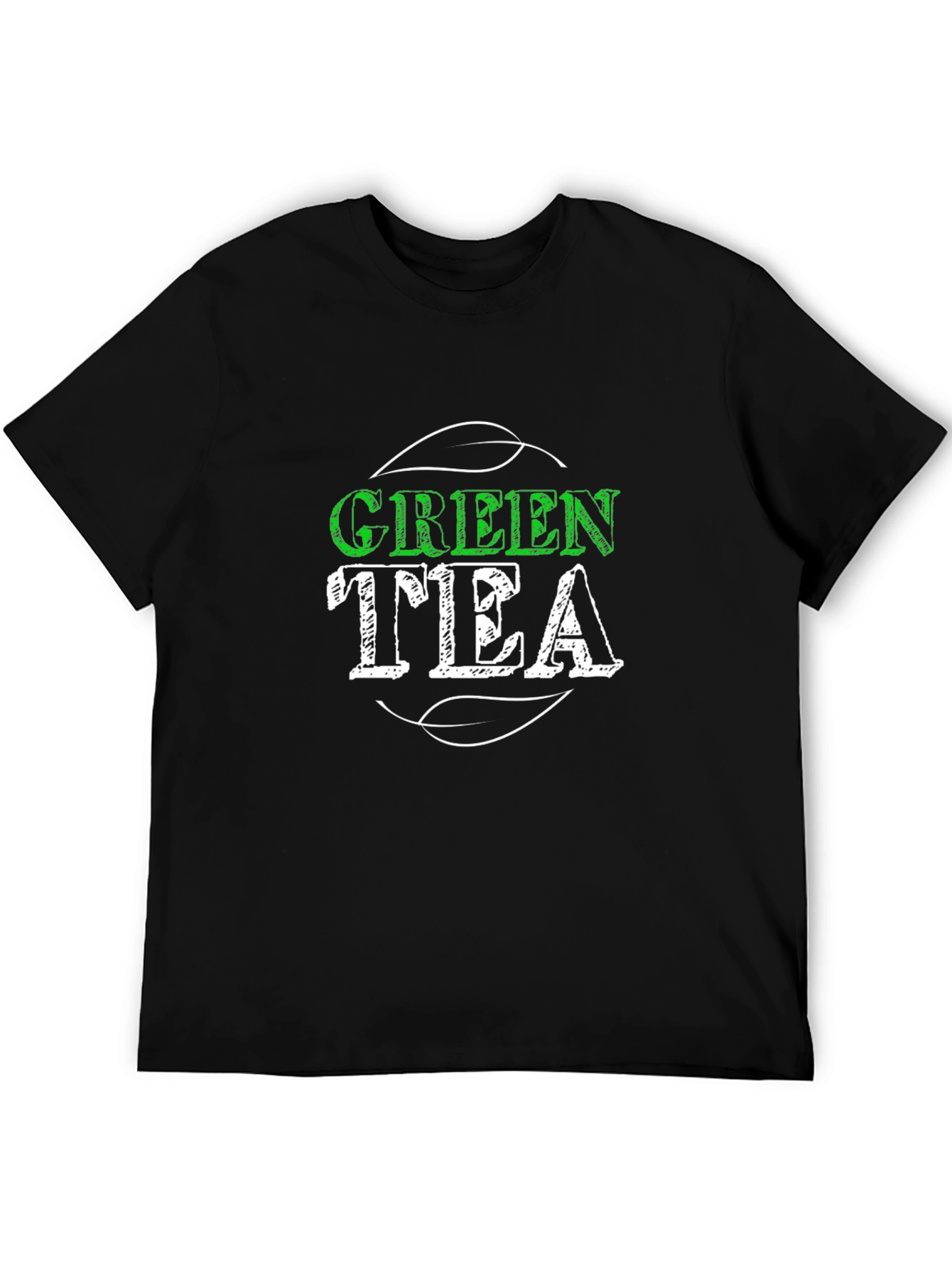 Black Green Tea Graphic Tee - Trendy Casual Shirt view 5