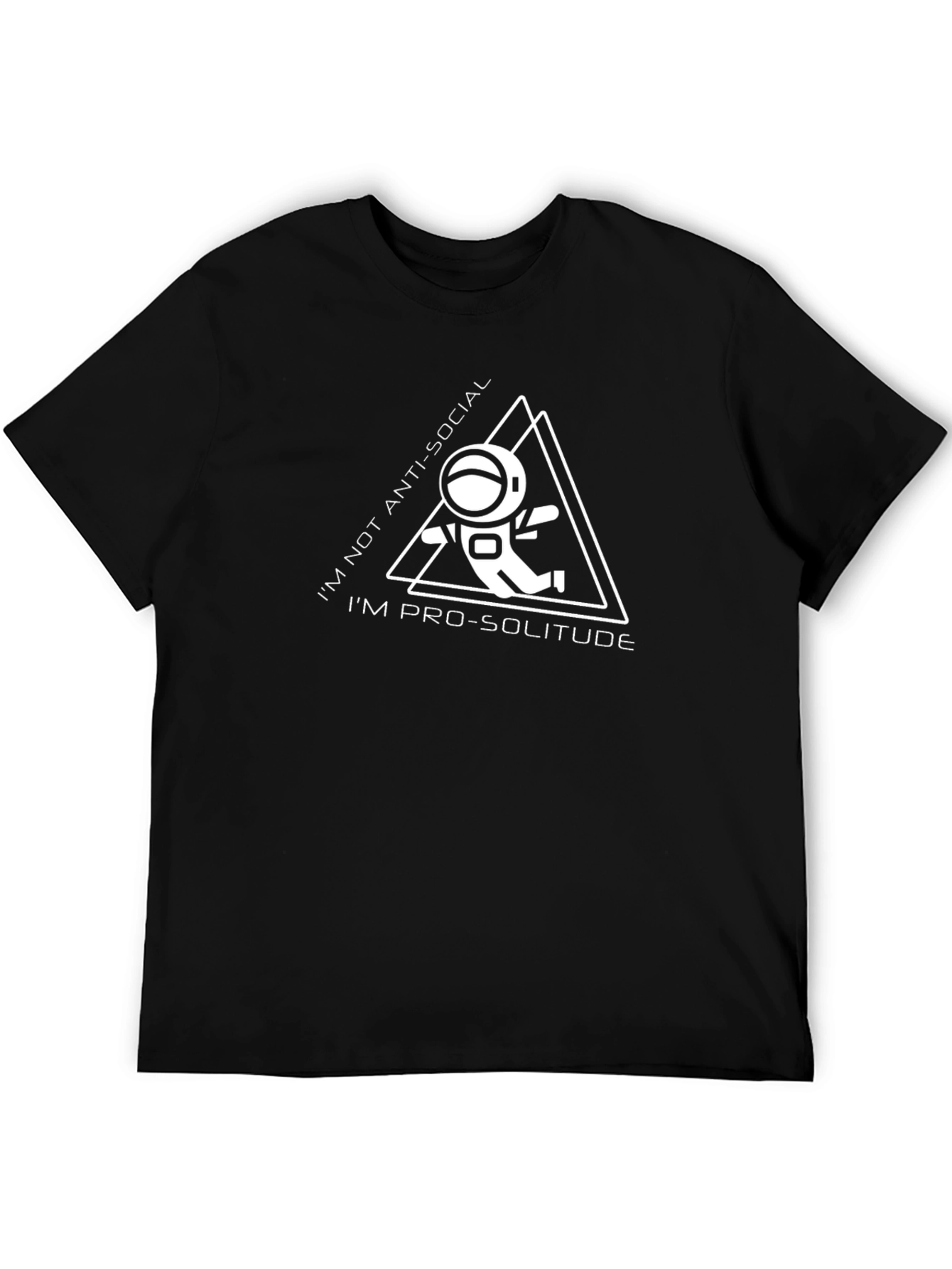 Black Pro-Solitude Astronaut Graphic Tee - Black view 5