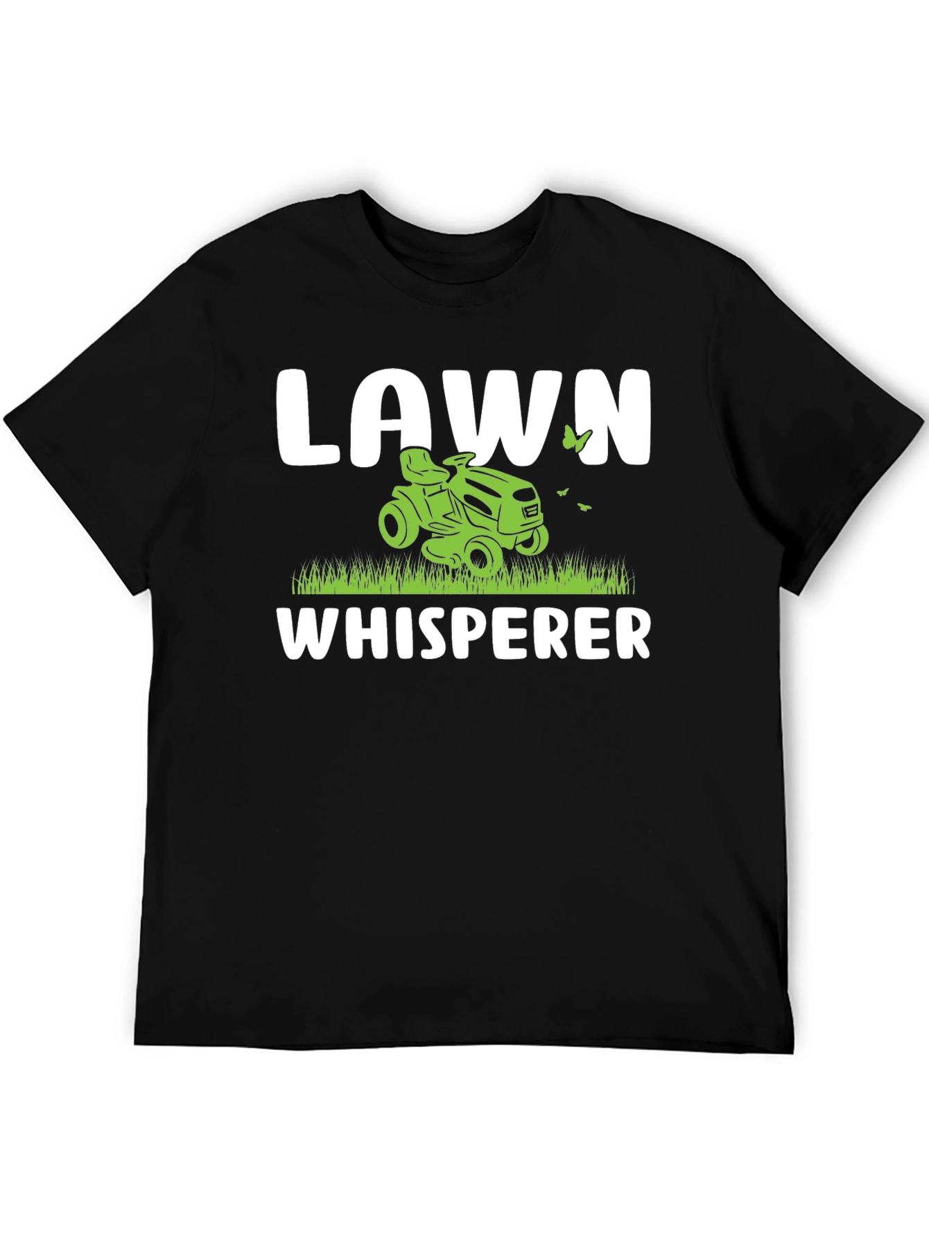 Black Lawn Whisperer Graphic Tee - Gardening Humor Shirt view 5