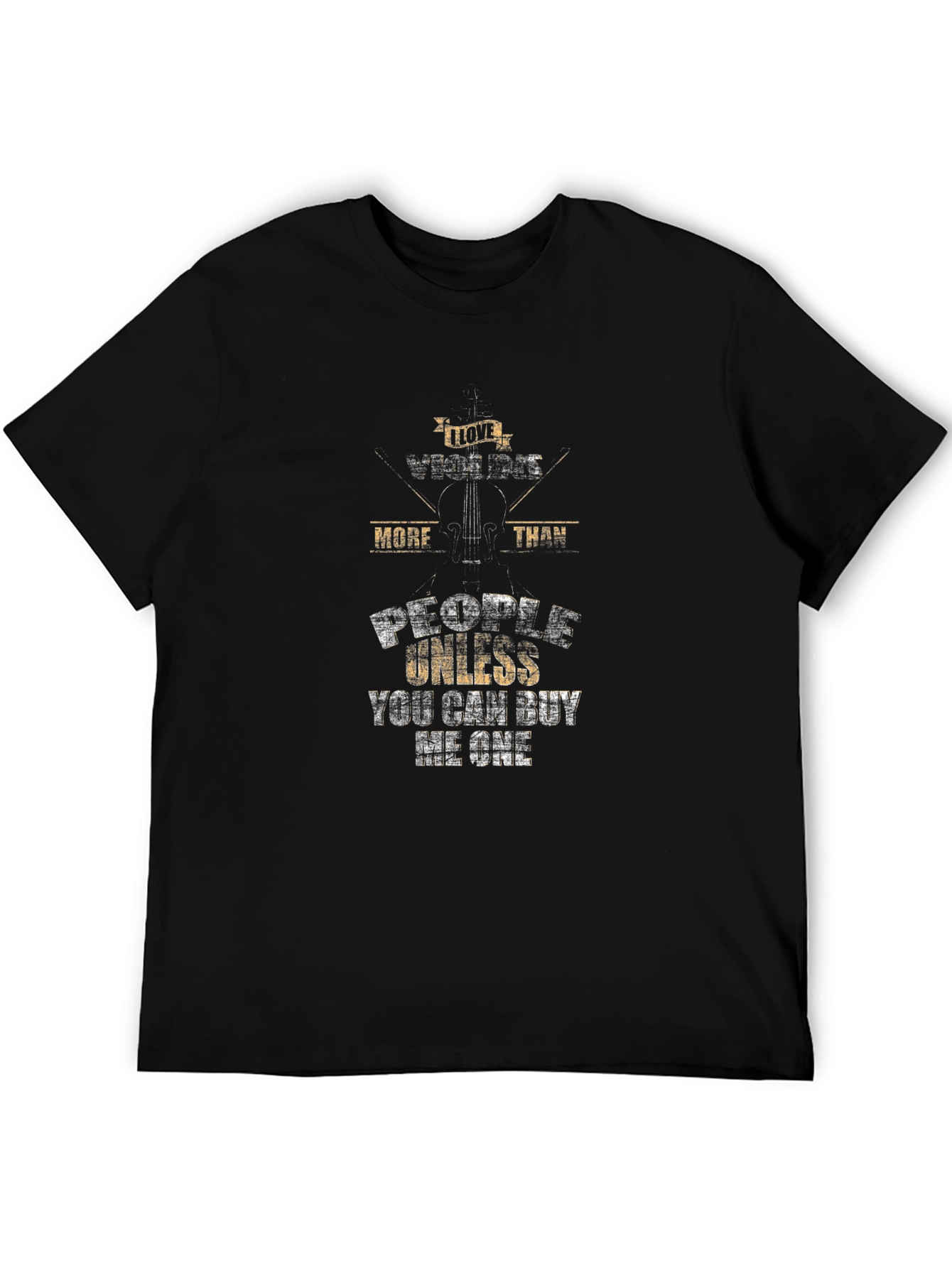 Black Violins T-Shirt - I Love Violins More Than People view 5