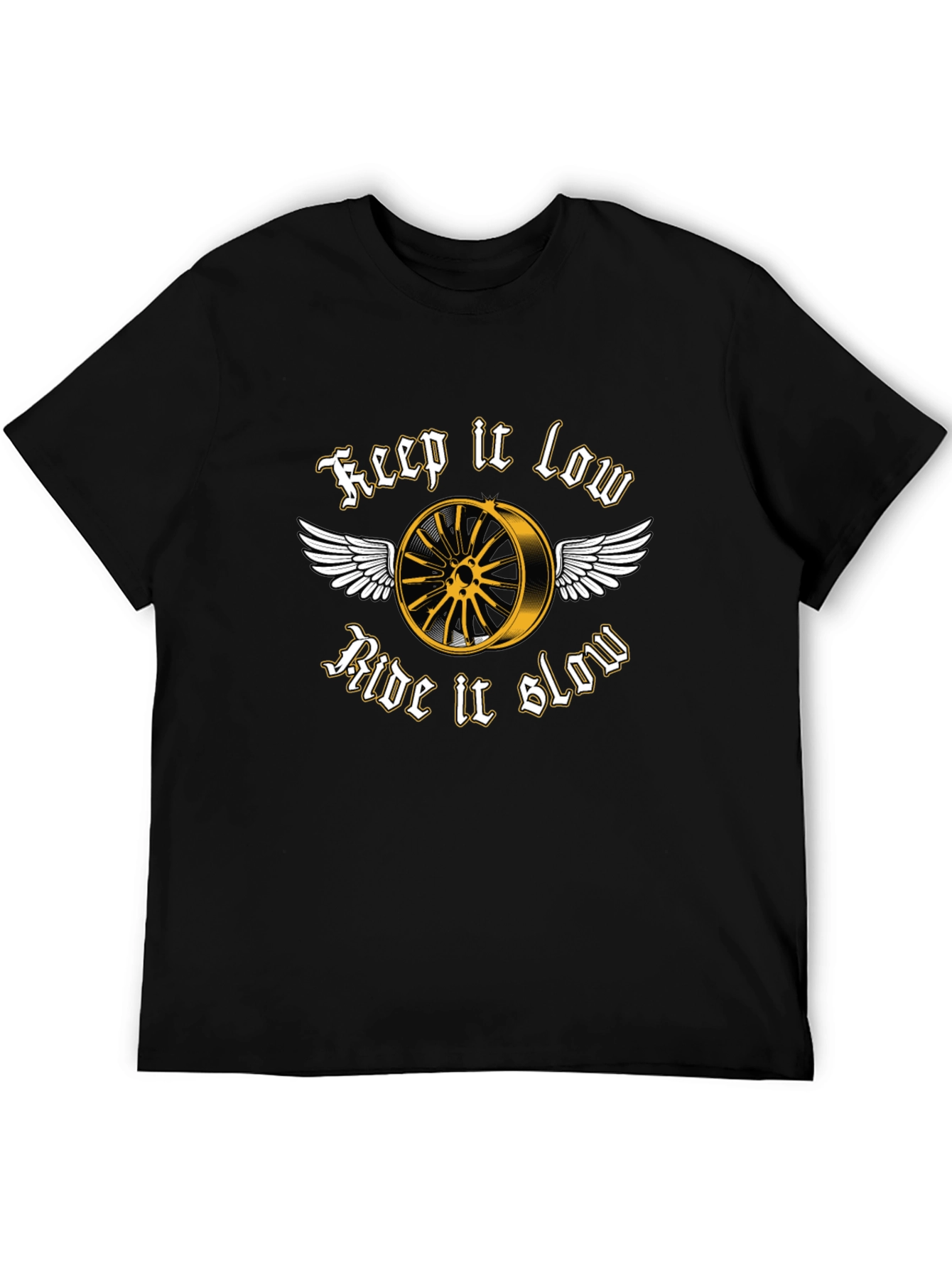 Black Keep It Low Ride It Slow Graphic Tee view 5